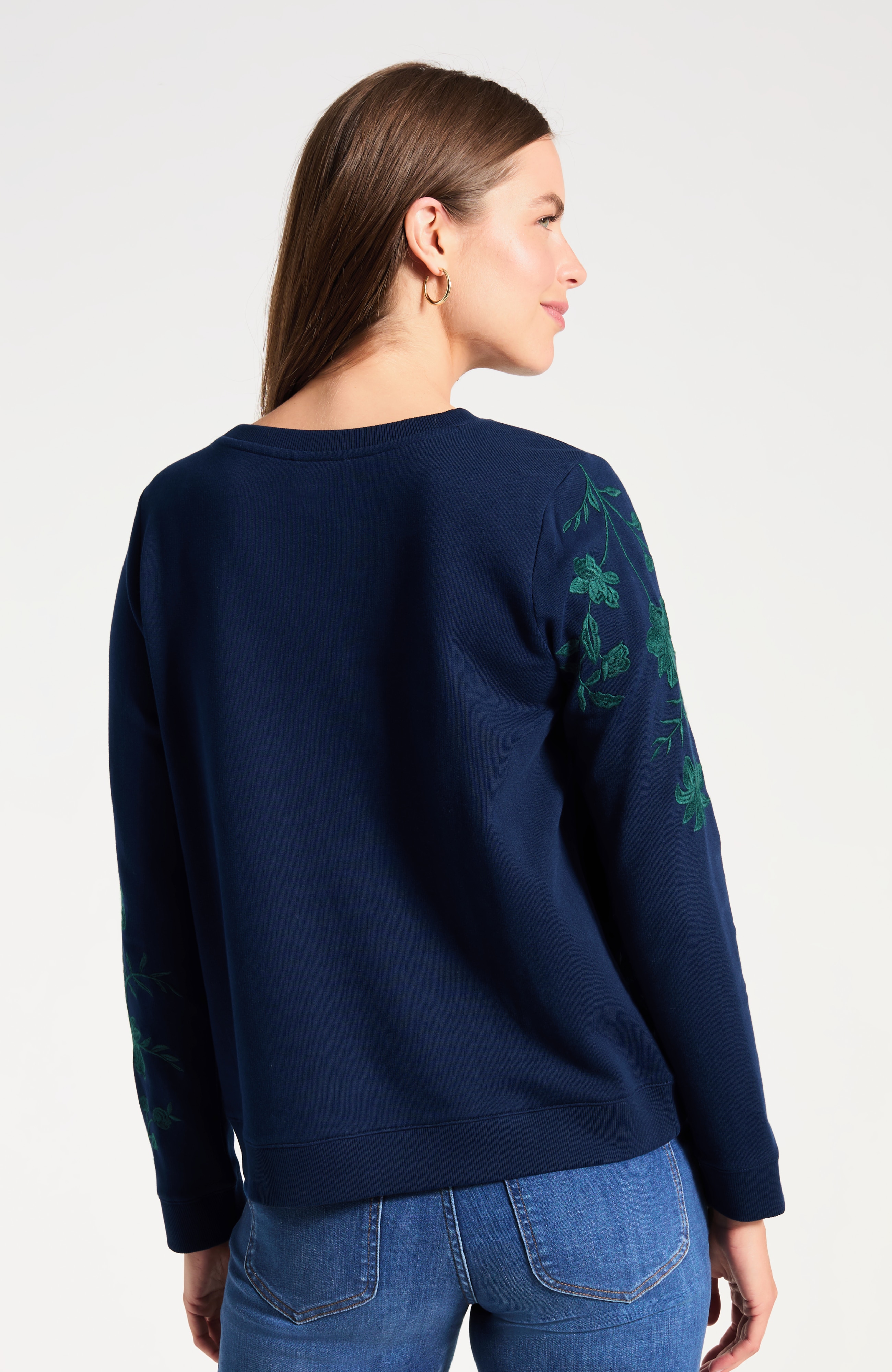 Embroidered Pullover Sweatshirt