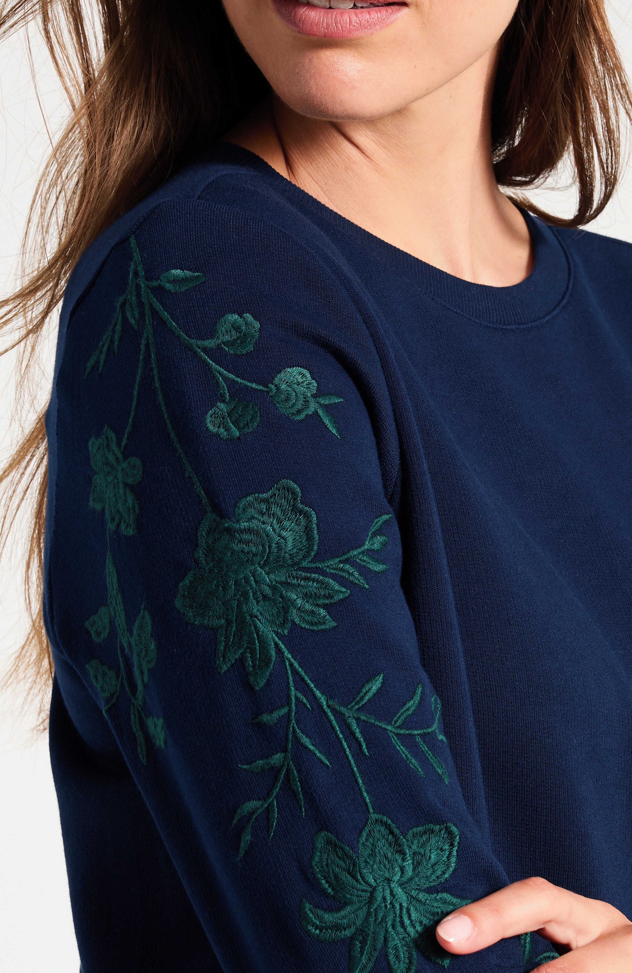 Embroidered Pullover Sweatshirt