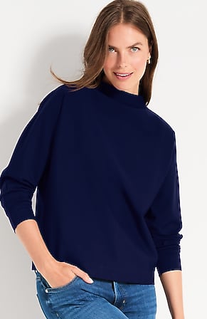 Image for Ponte Mock-Neck Top