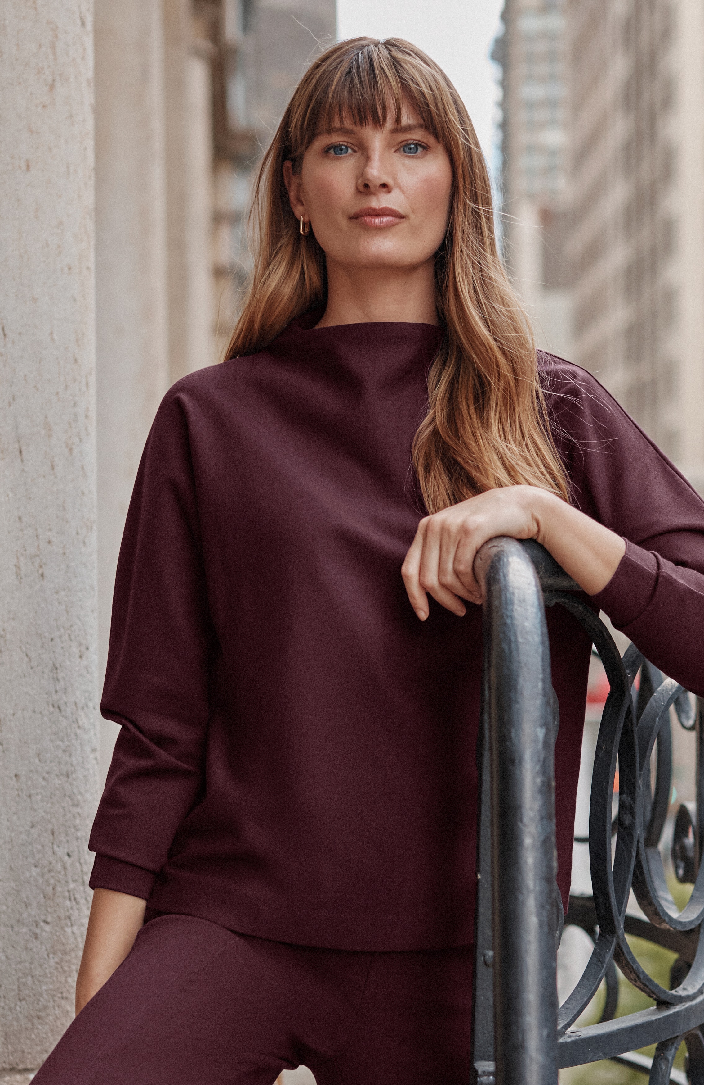 Ponte Mock-Neck Top