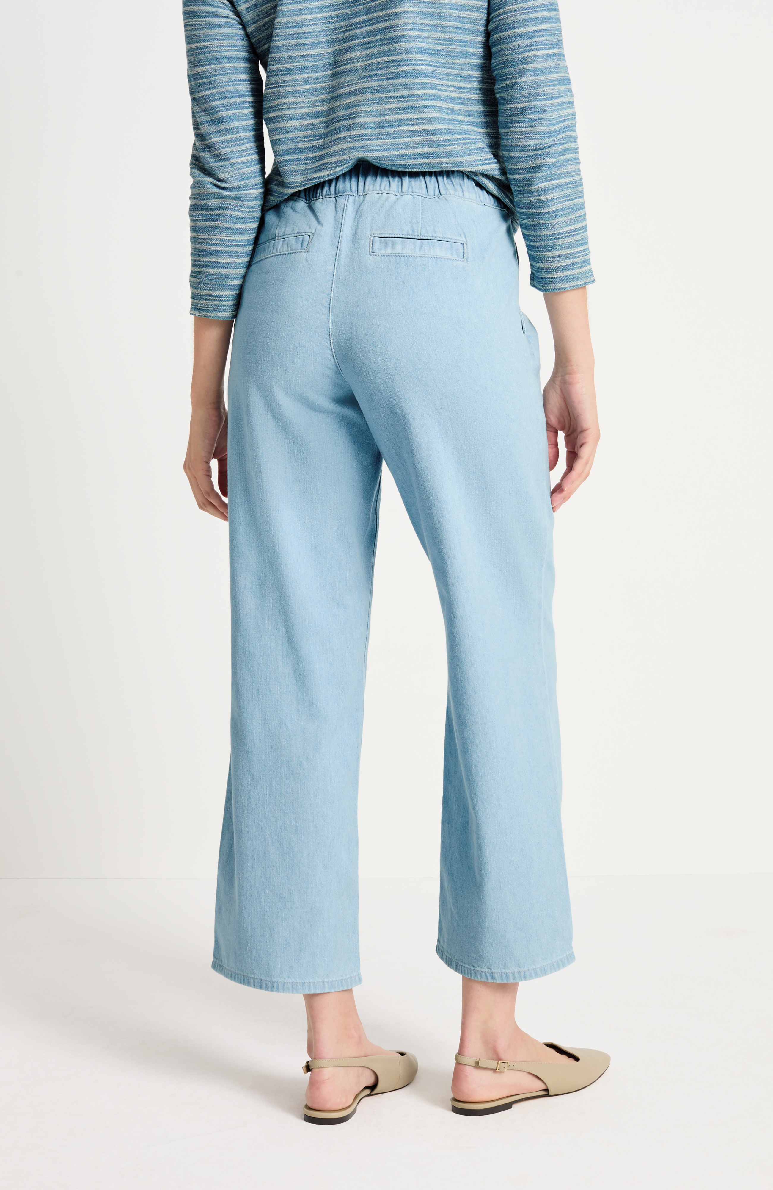 Pure Jill Indigo Wide-Leg Crop | JJill