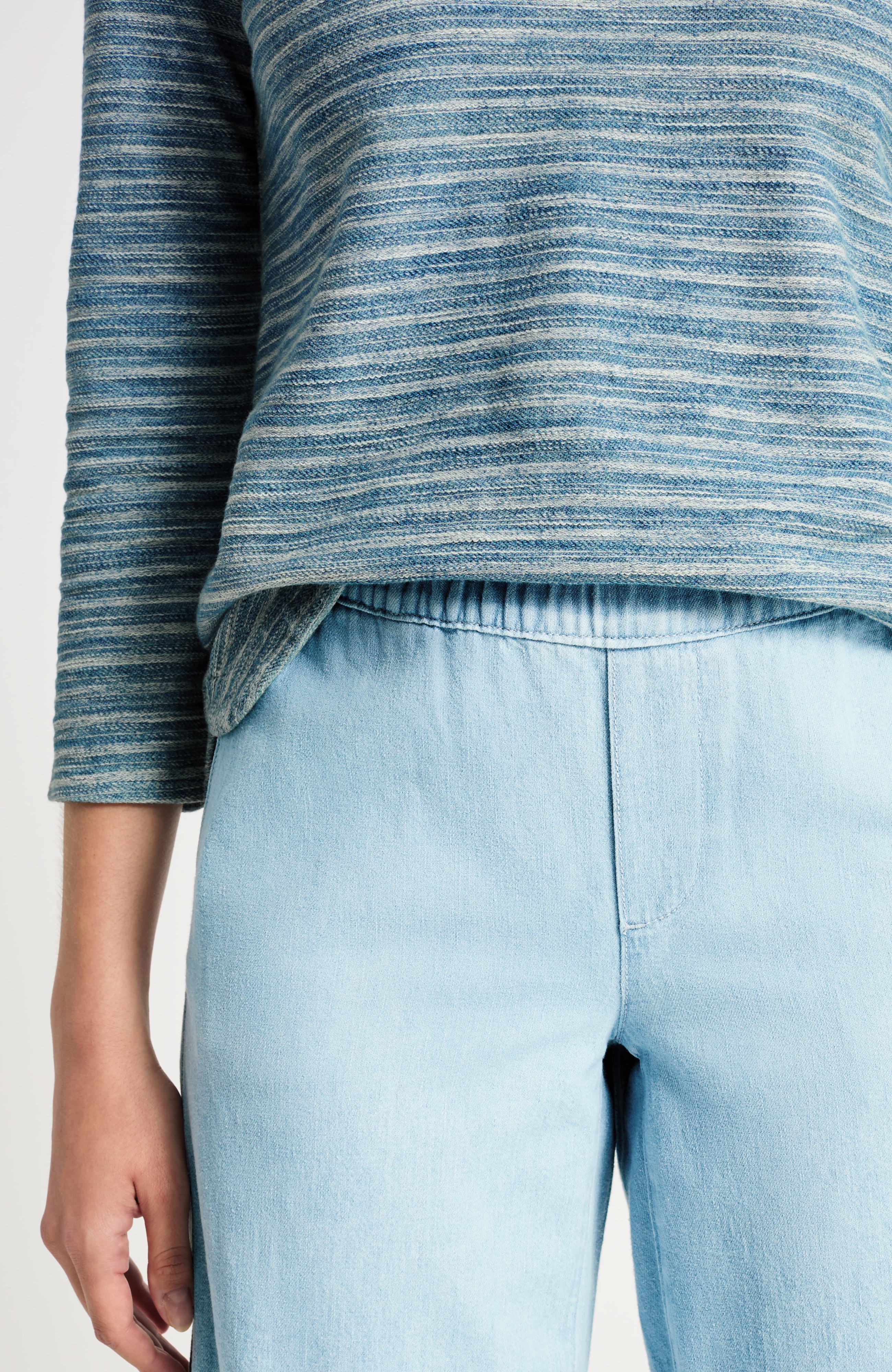 Pure Jill Indigo Wide-Leg Crop