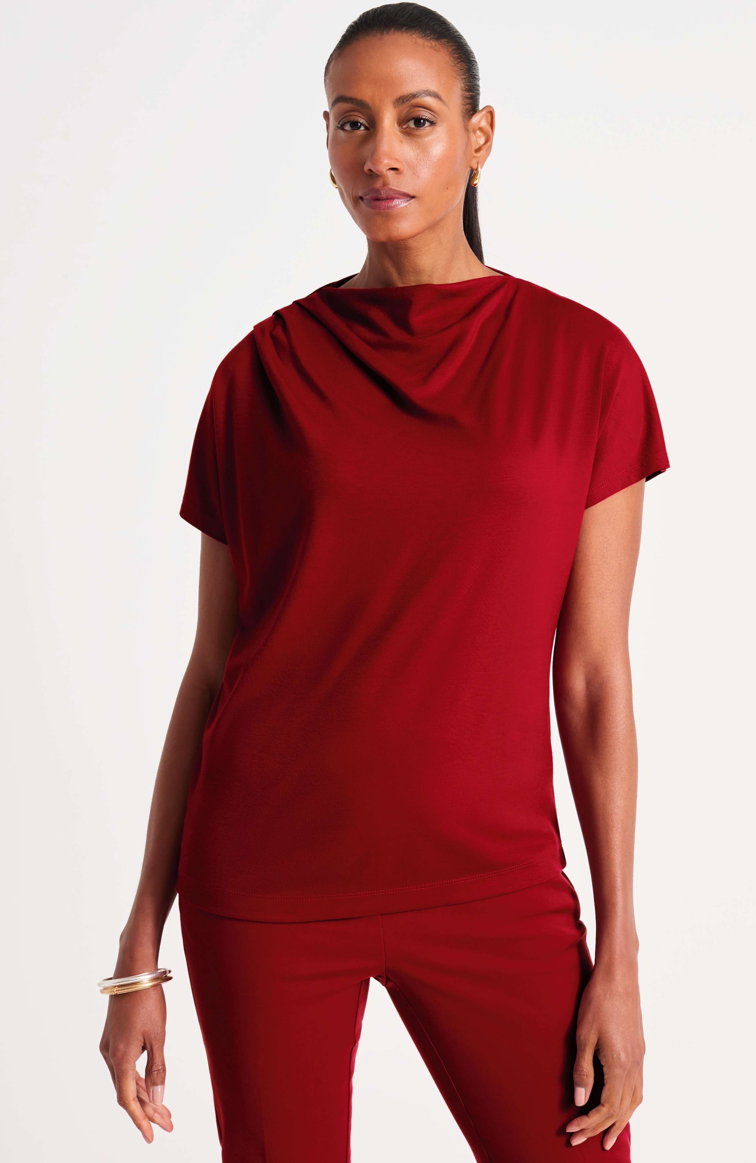 Ponte Draped Top | JJill