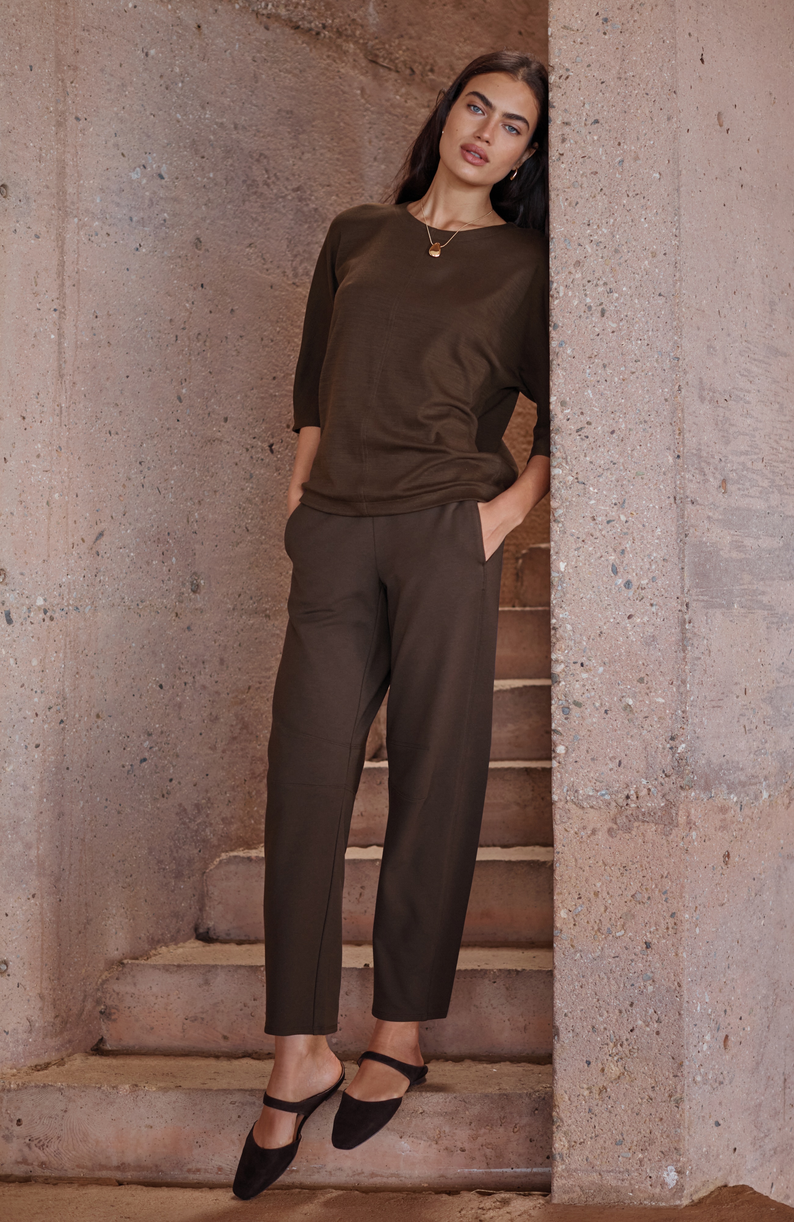 Pure Jill Affinity Barrel-Leg Pant