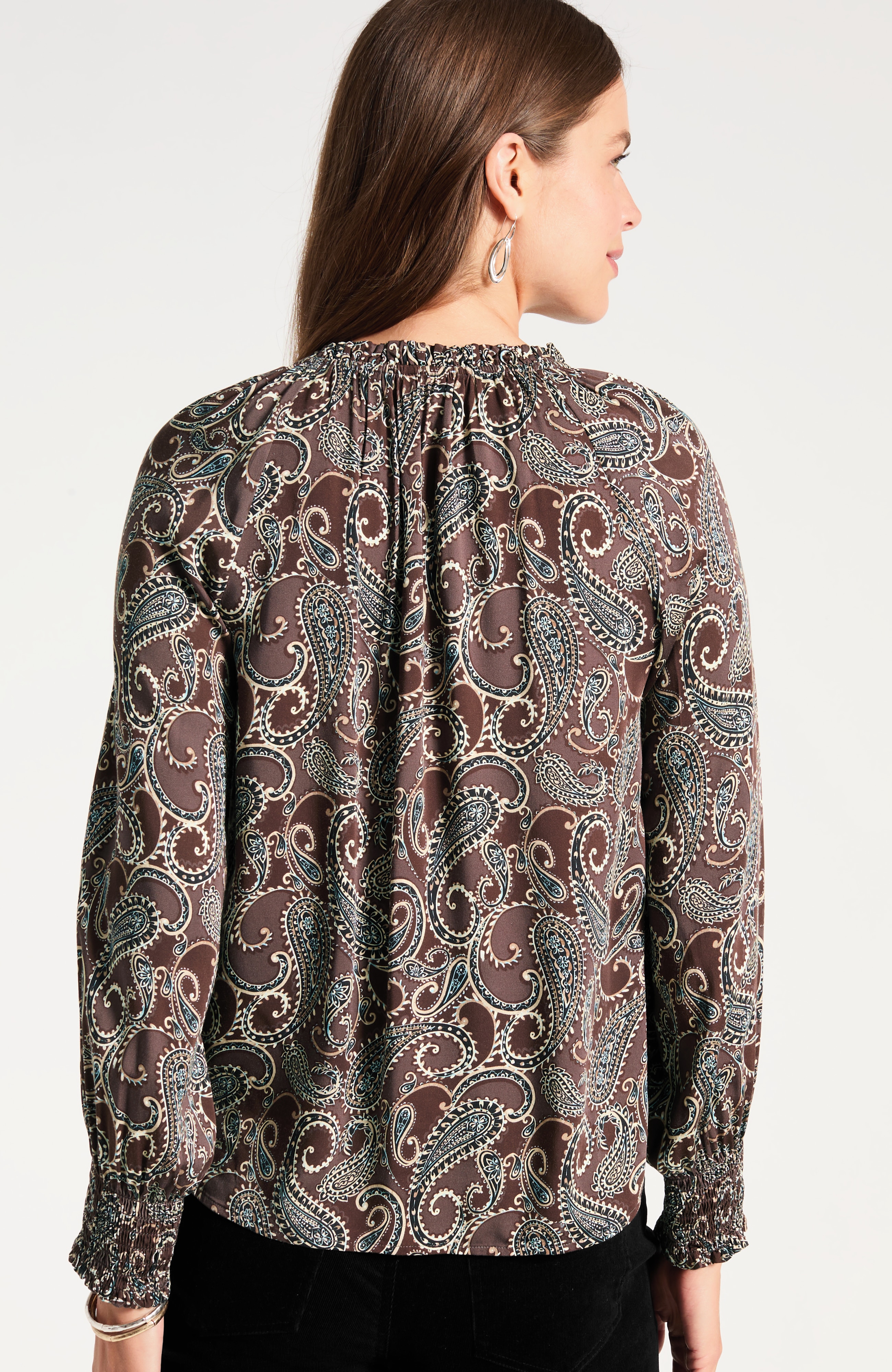 Paisley-Printed Blouse