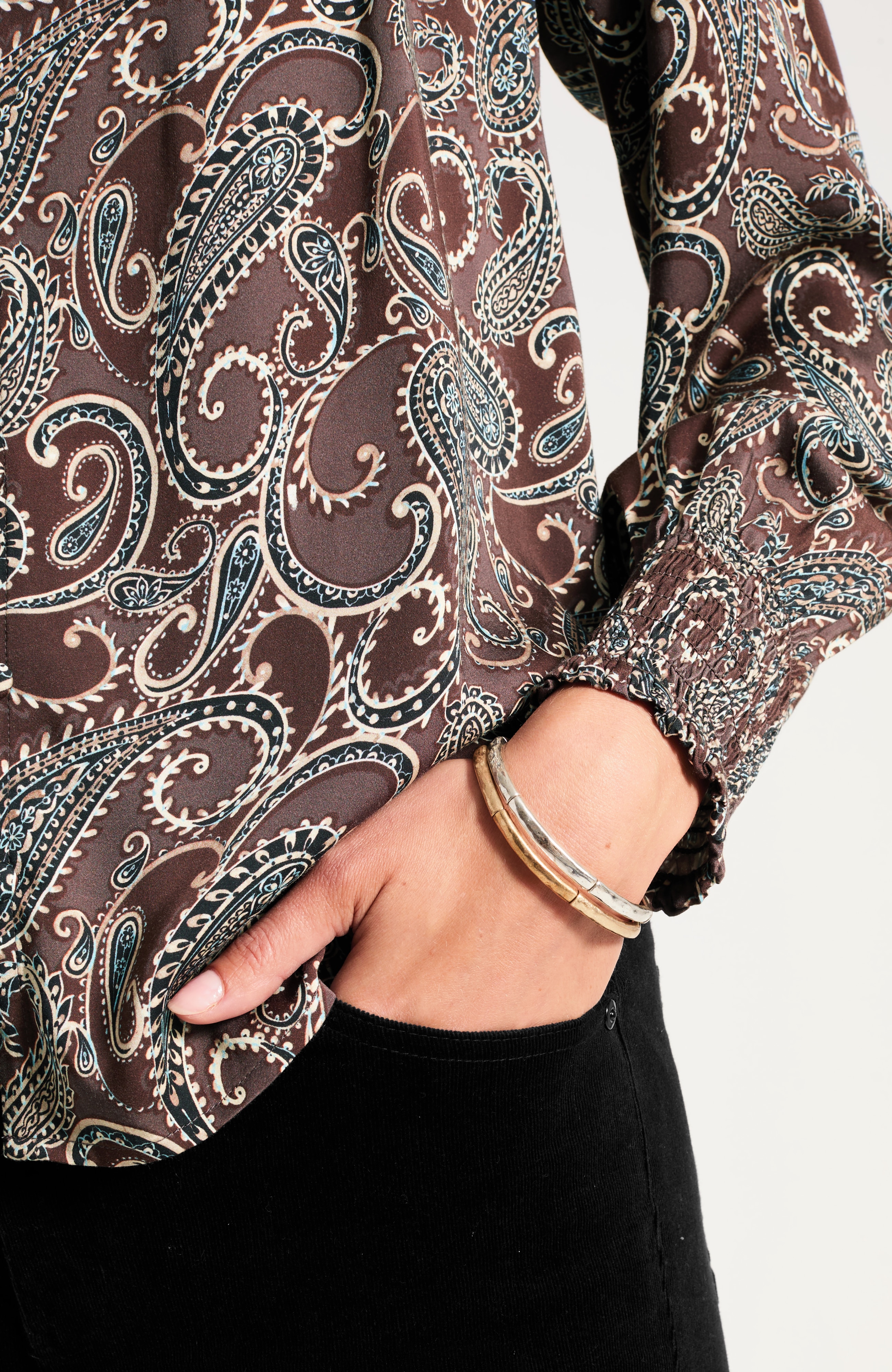 Paisley-Printed Blouse
