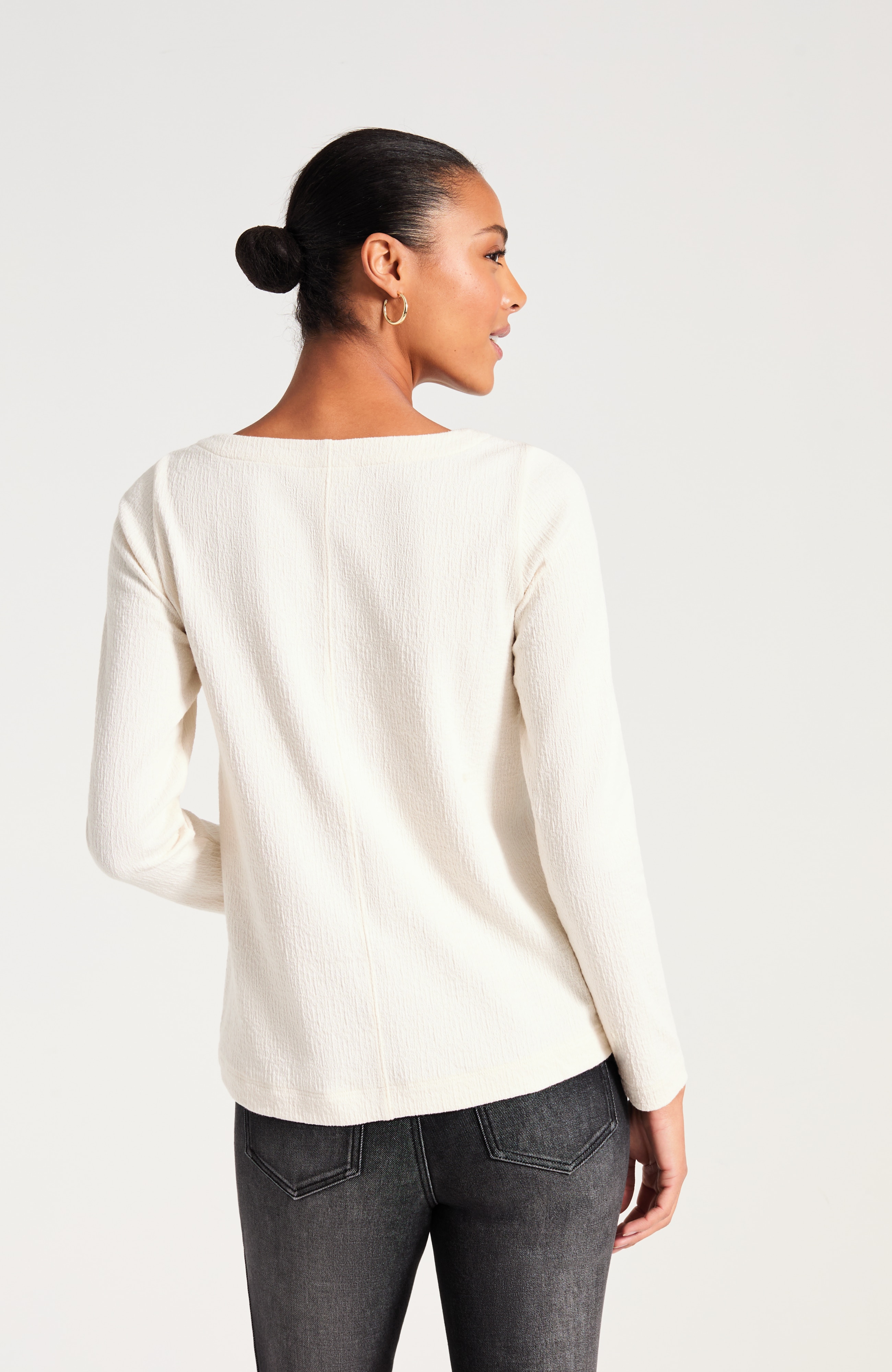 Pure Jill Textured Jacquard Top