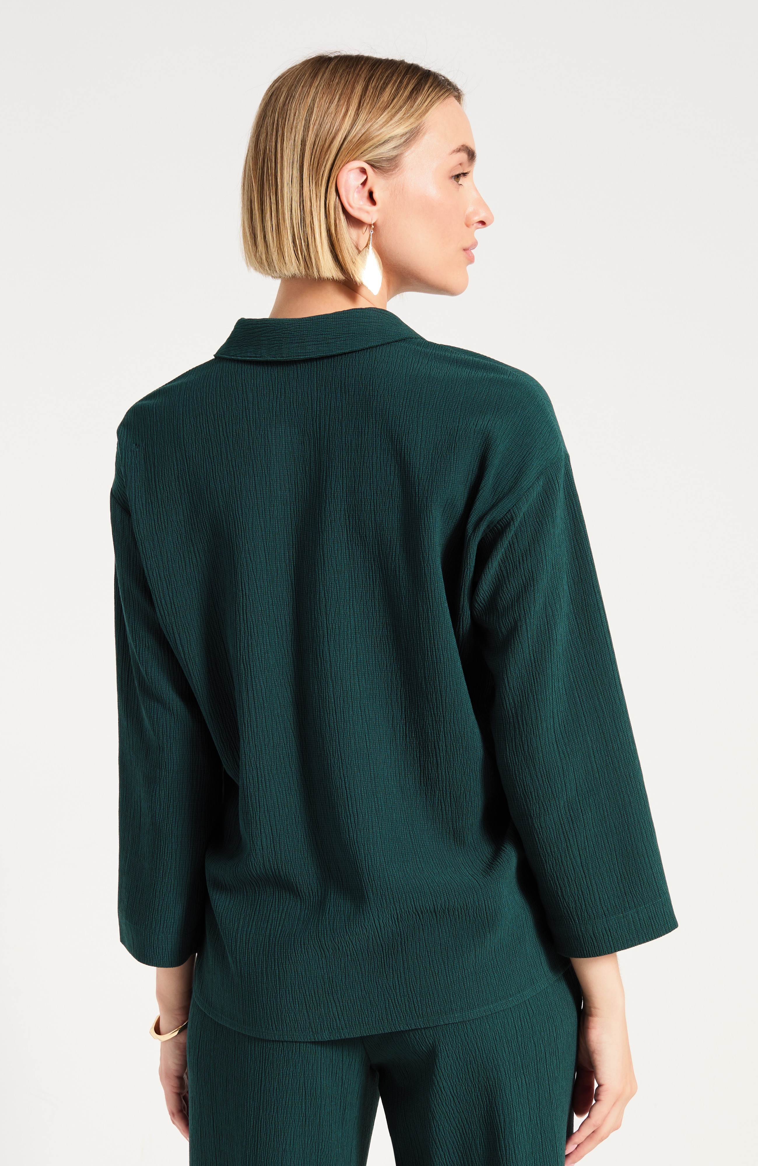 Pure Jill Crinkle-Texture Top