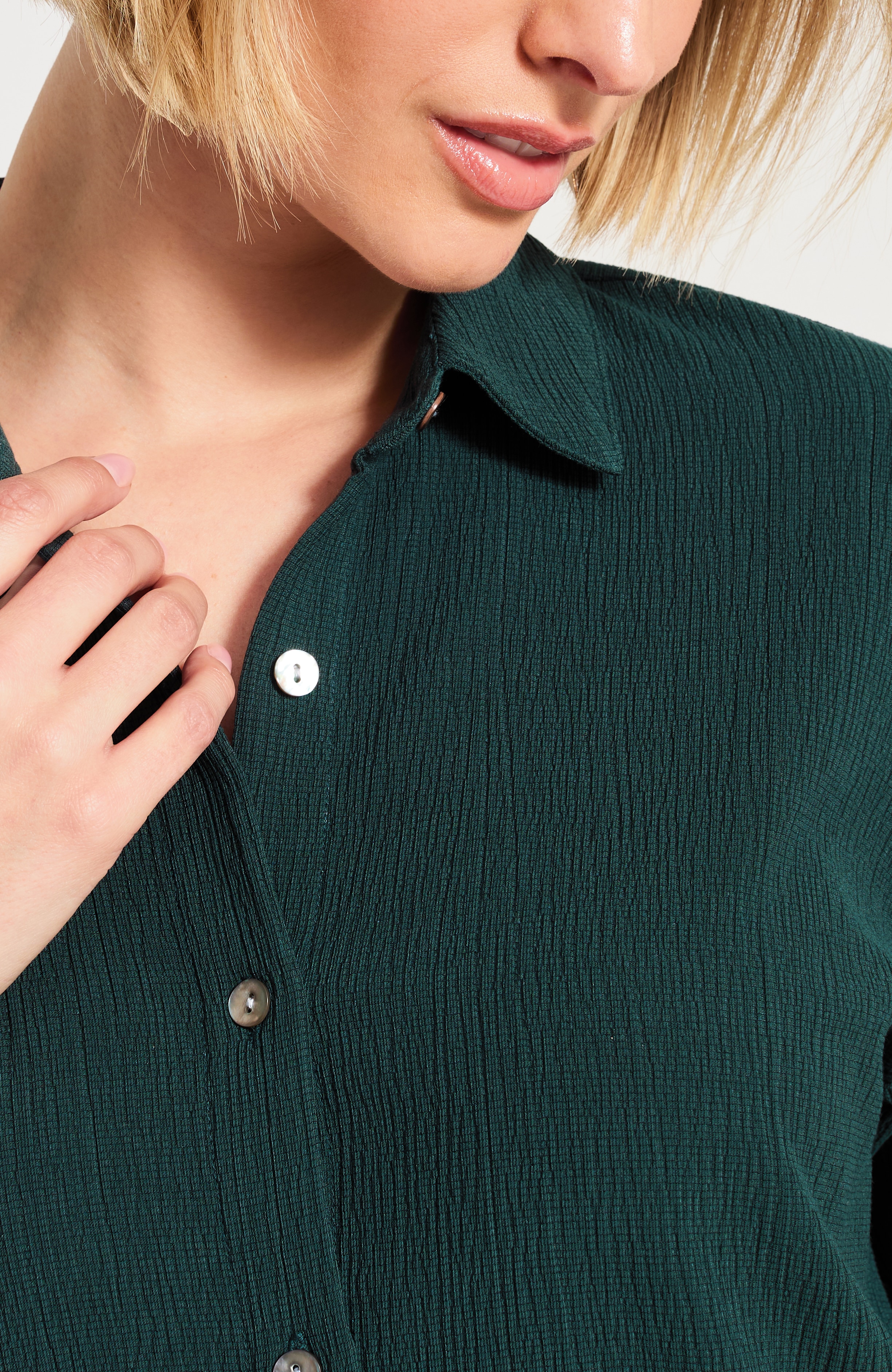 Pure Jill Crinkle-Texture Top