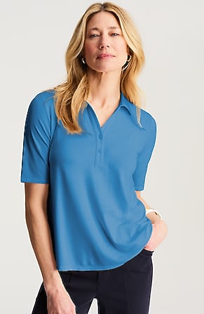 Image for Wearever Slub-Knit A-Line Polo