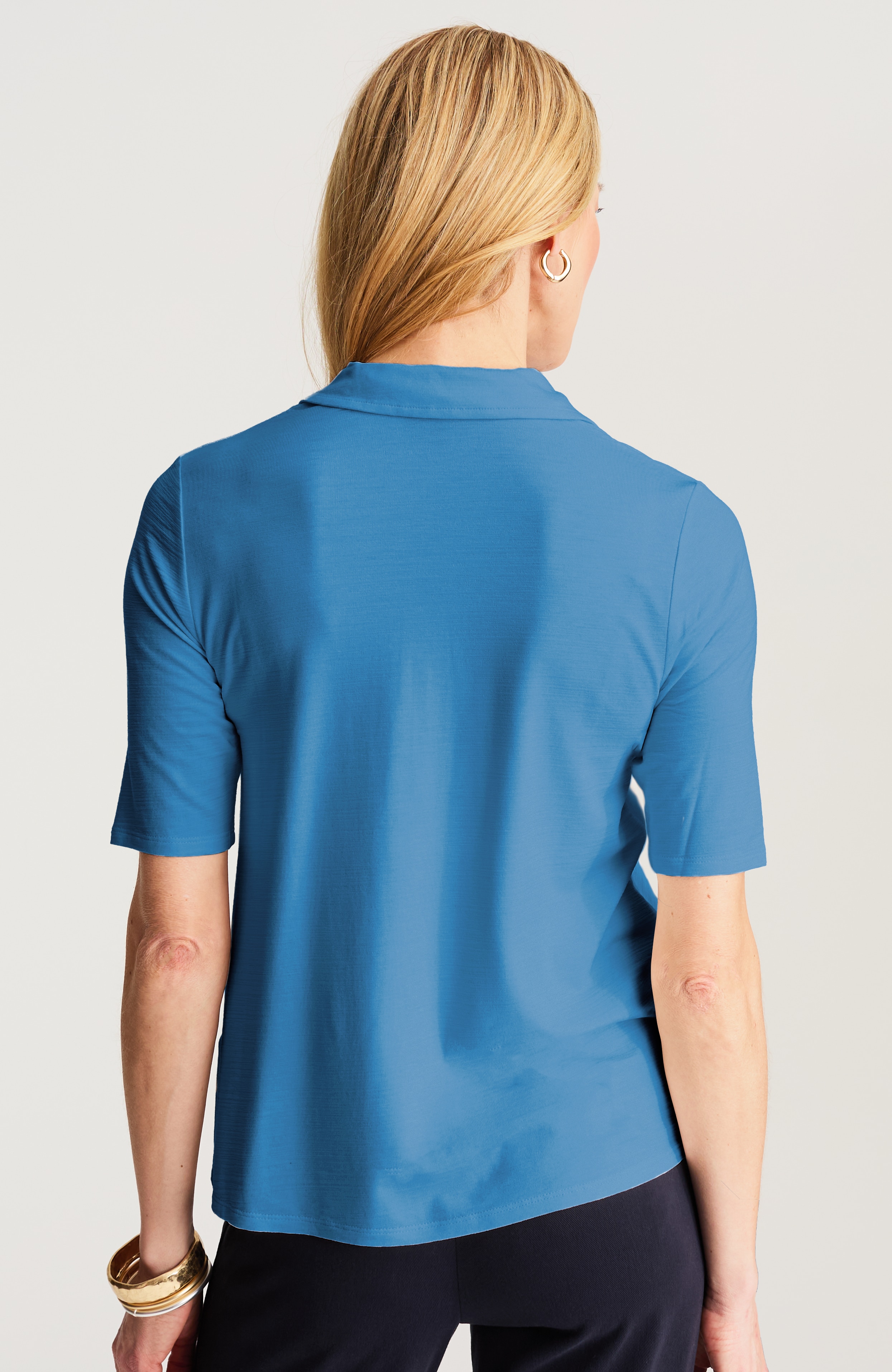 wearever slub-knit a-line polo