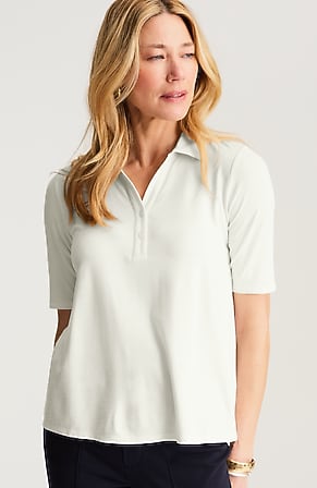 Image for Wearever Slub-Knit A-Line Polo