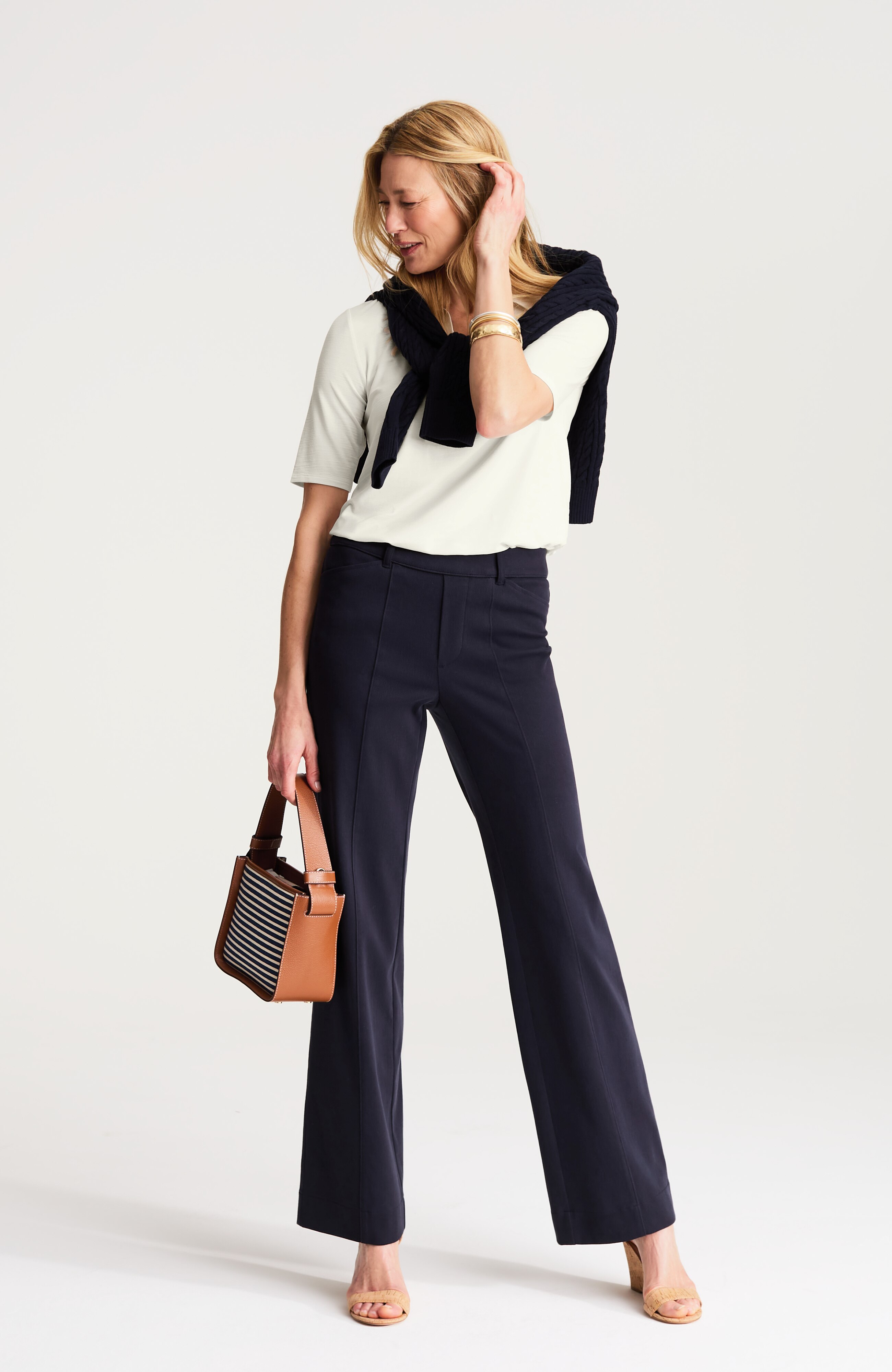WE SLUB-KNIT A-LINE POLO | JJill