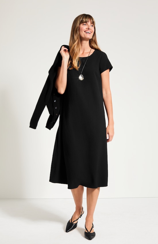 Pure Jill Crinkle-Texture Dress