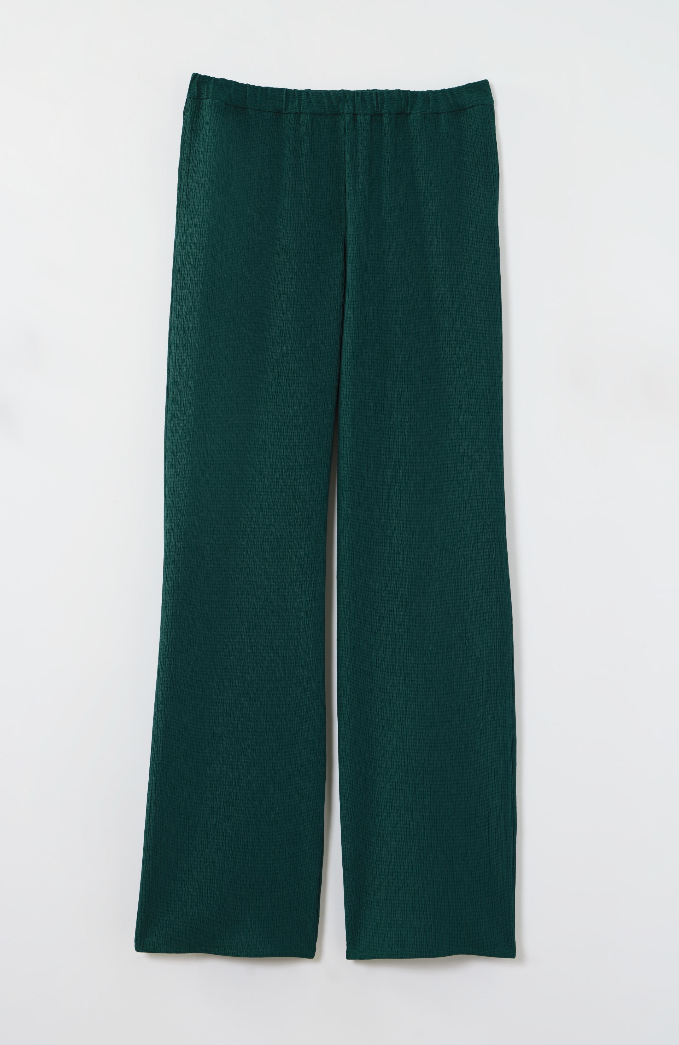 Pure Jill Crinkle-Textured Wide-Leg Pant