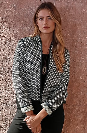 Image for Pure Jill Quilted Open-Front Jacket