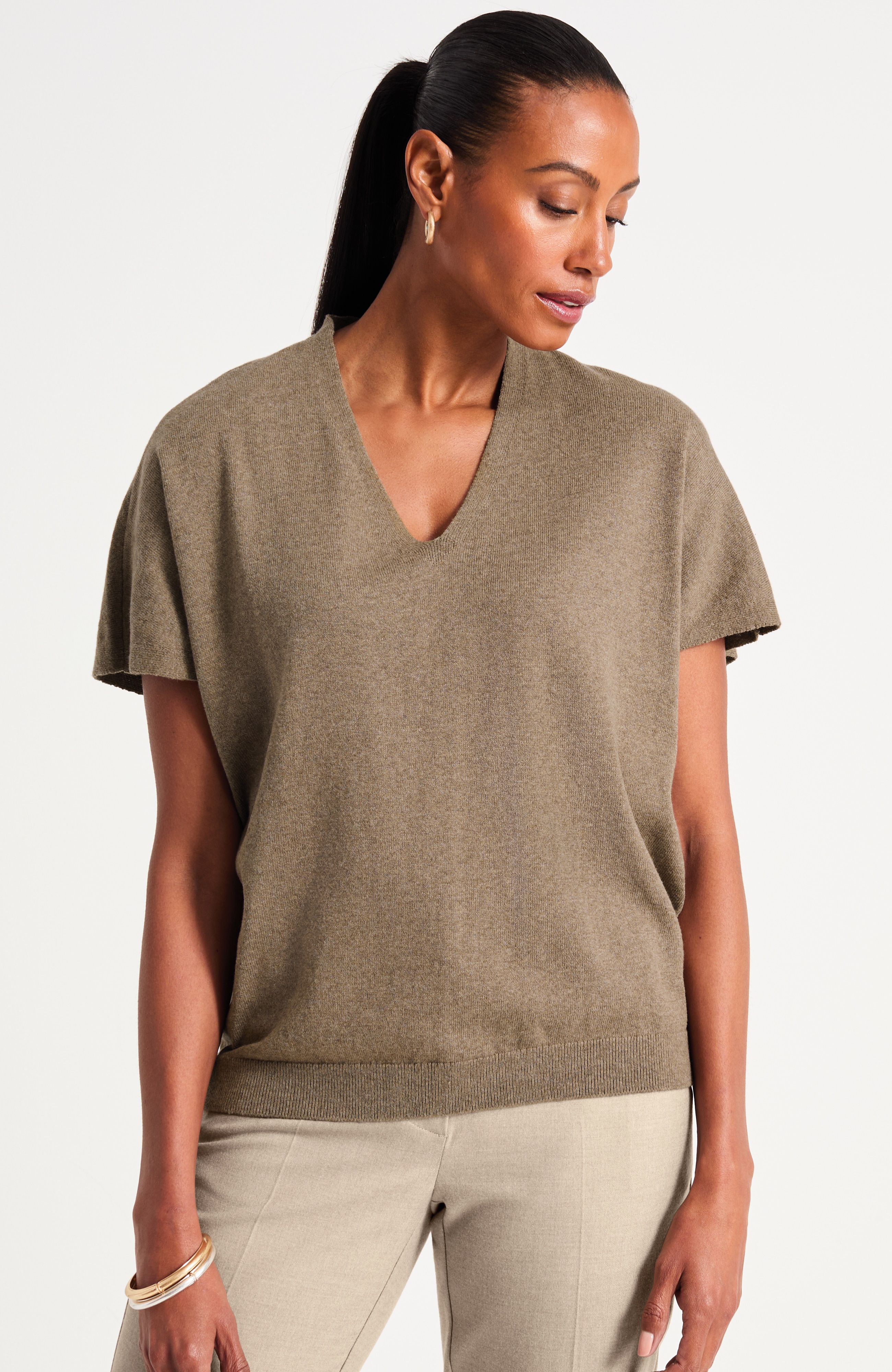 COTTON CASHMERE PULLOVER SWEATER | JJill