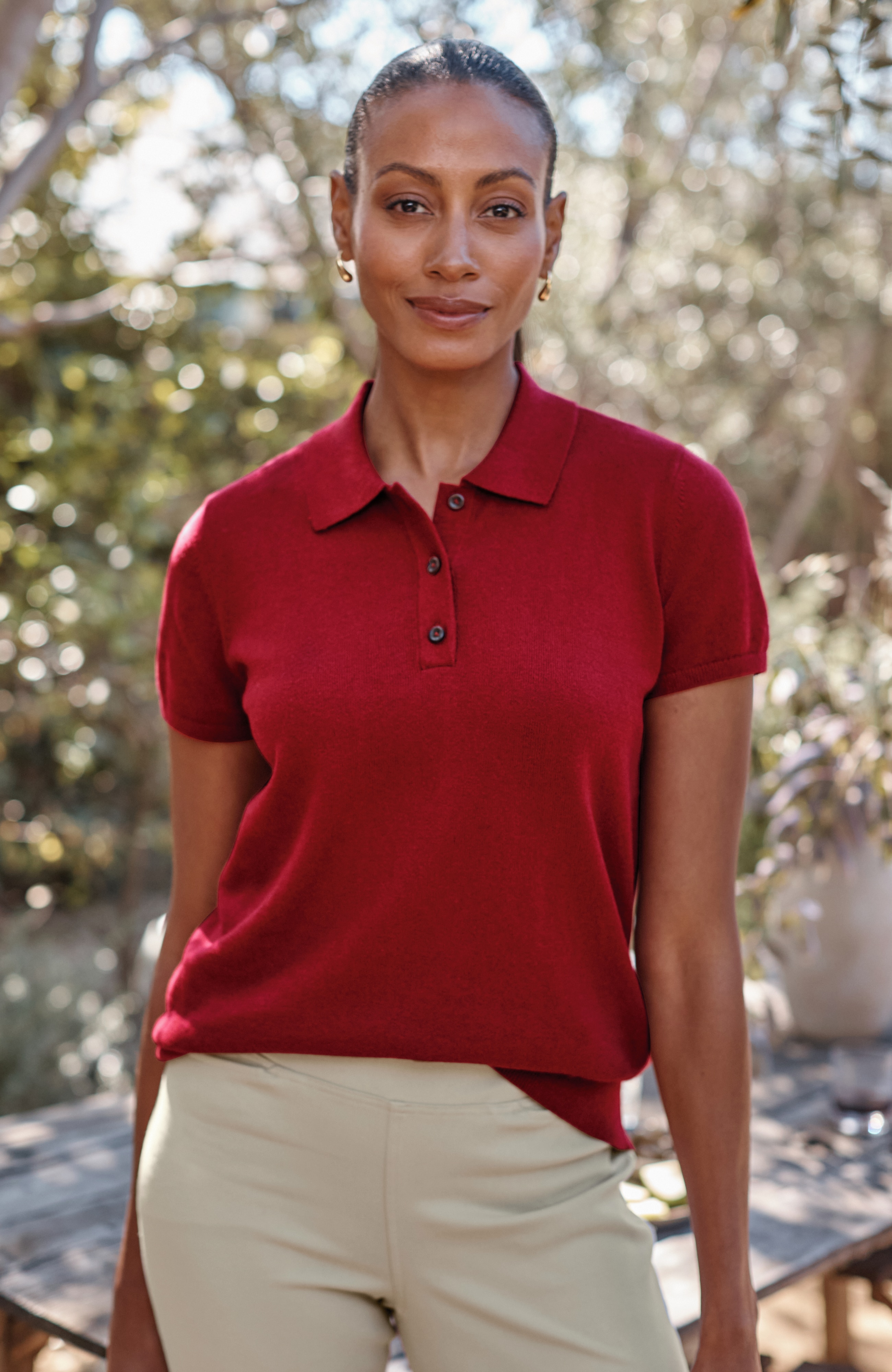 トップス HERILL COTTONCASHMERE POLO Cotton Cashmere Polo | JJill