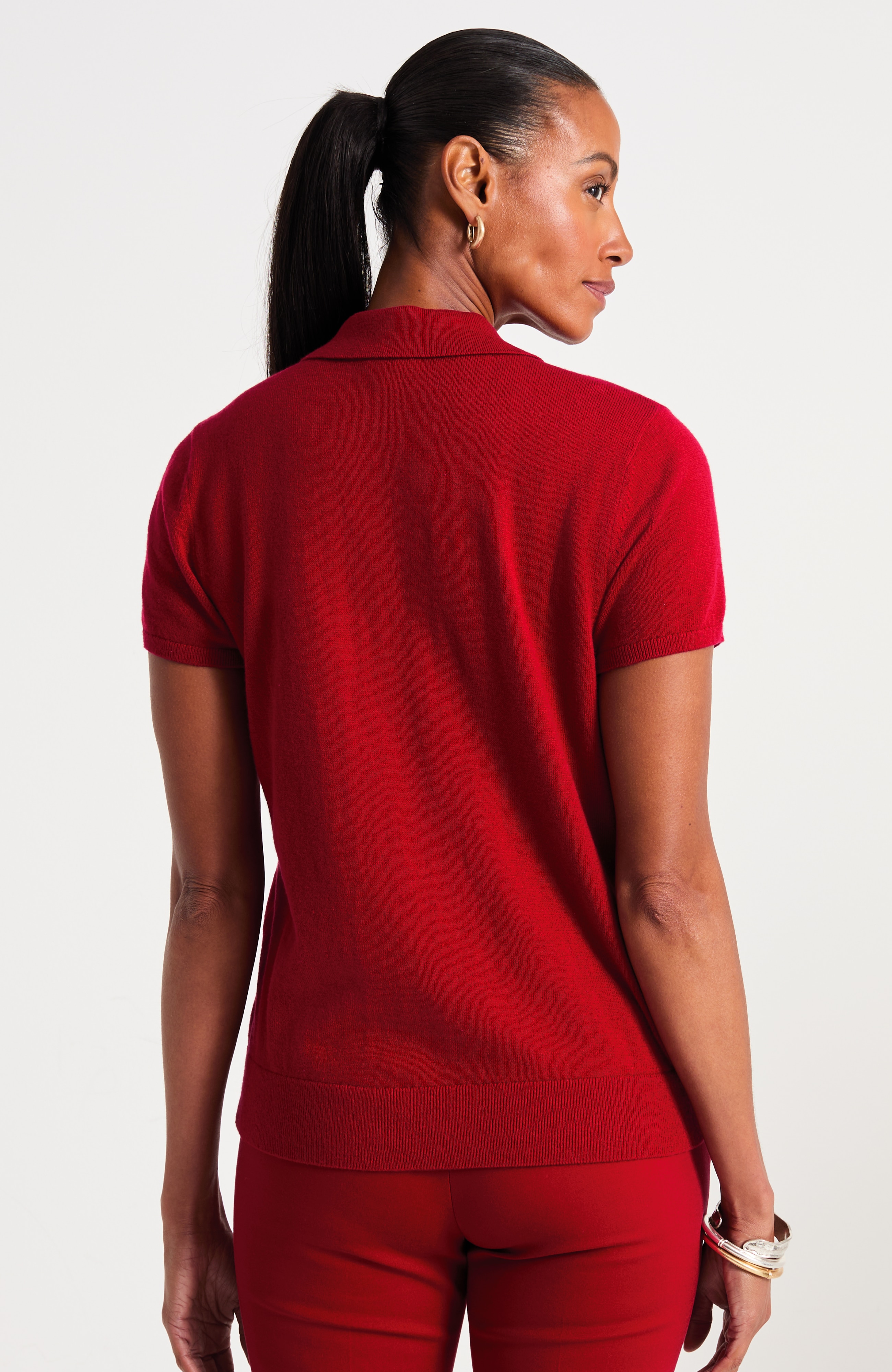 Cotton Cashmere Polo | JJill