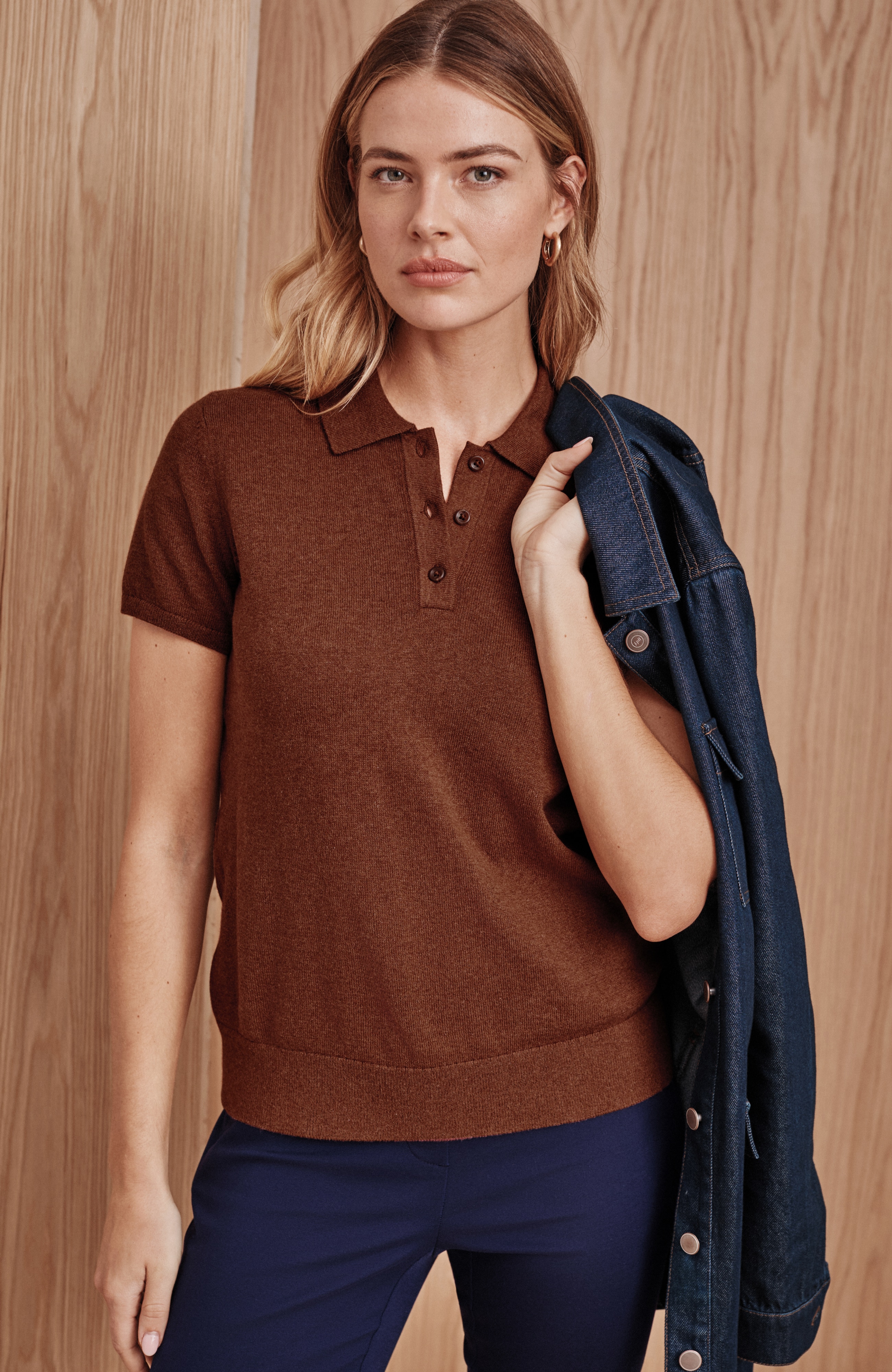 Cotton Cashmere Polo | JJill