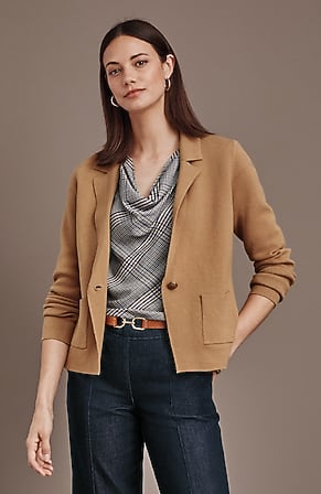 Image for Double-Knit Sweater Blazer