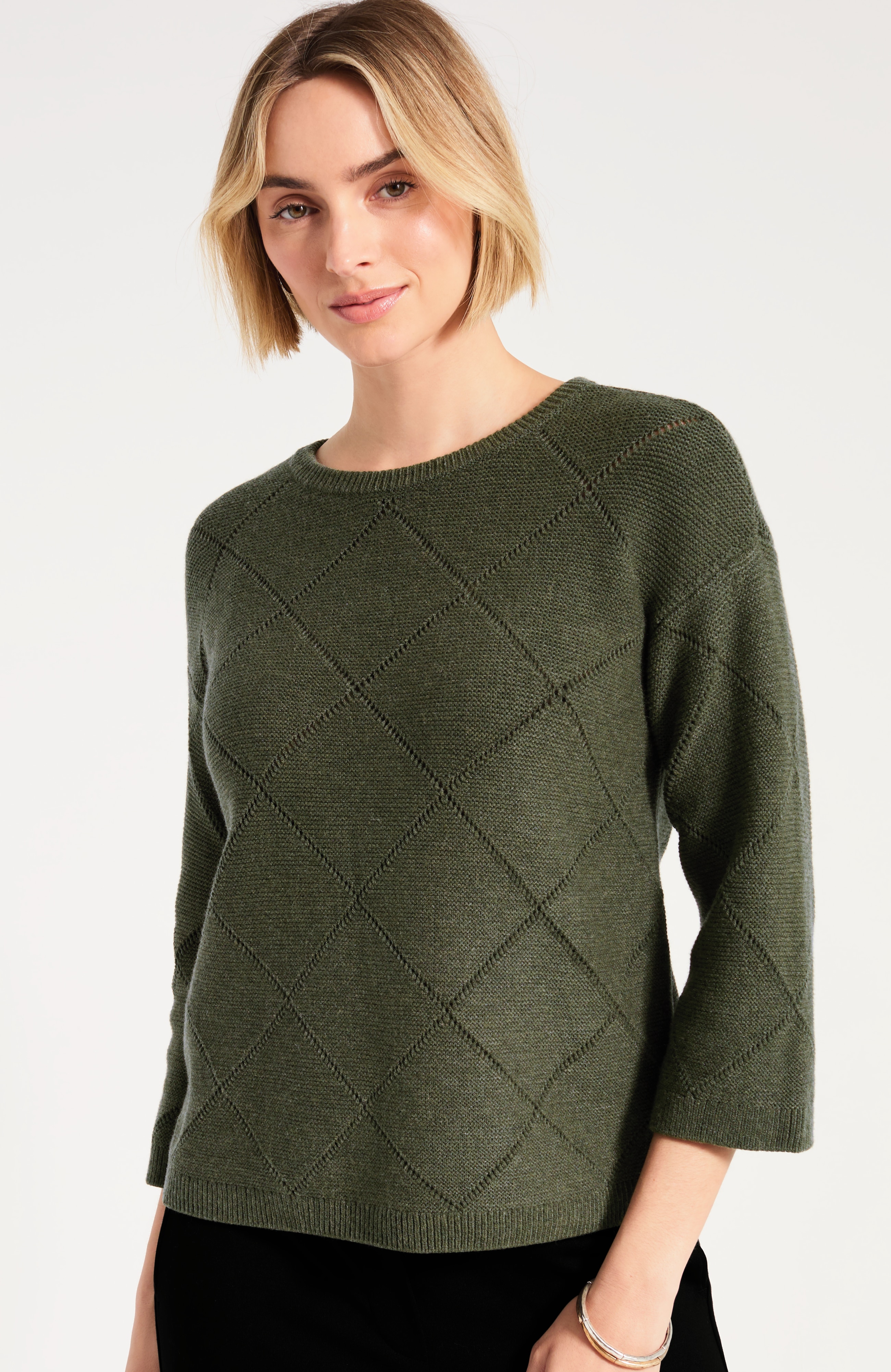 Diamond Textured Sweater