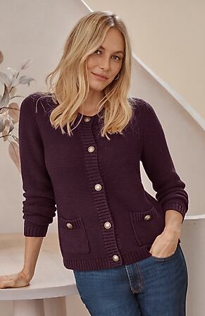 Image for Textured Patch-Pocket Cardi