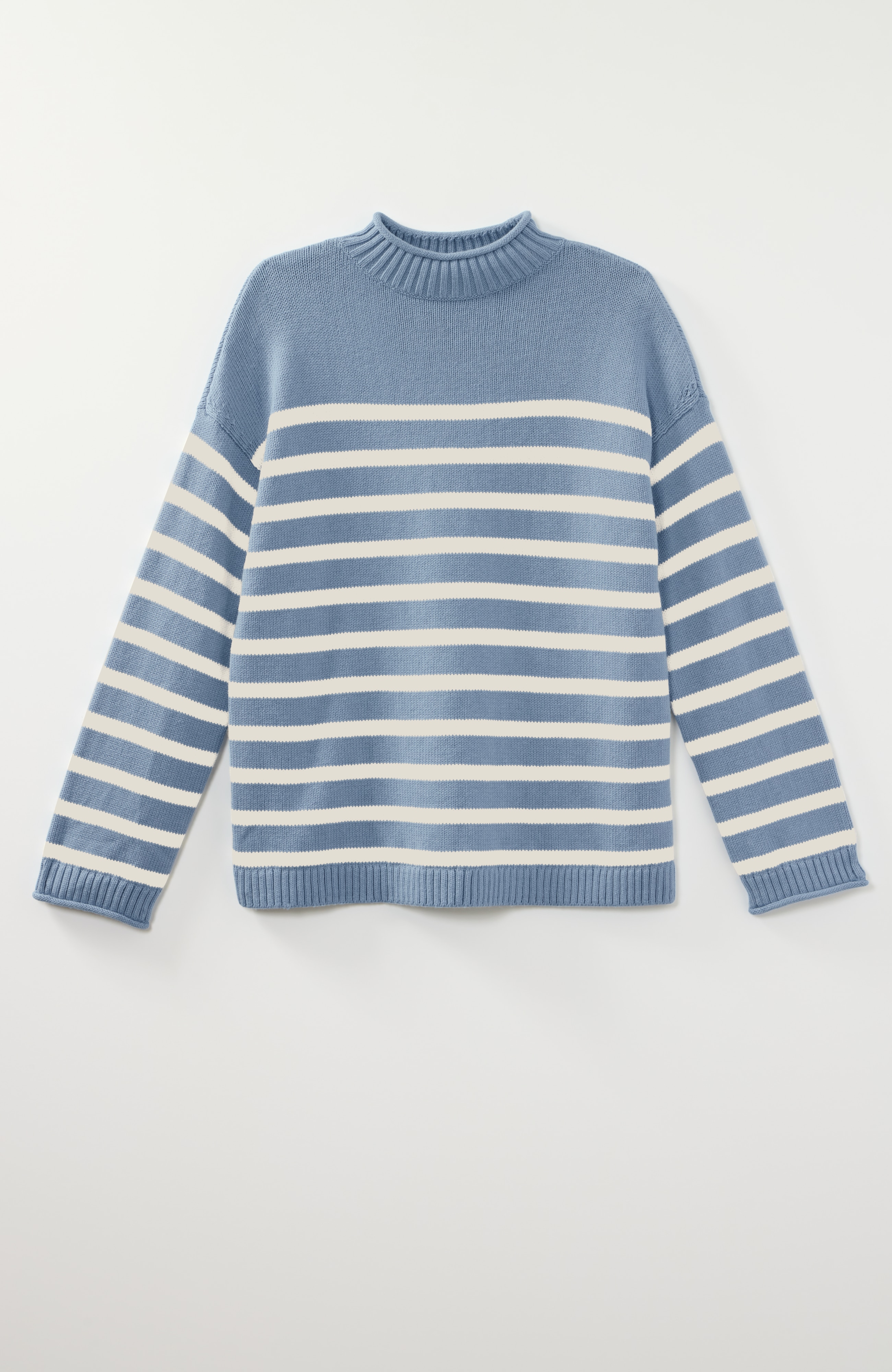 Striped Mock-Neck Sweater | J.Jill