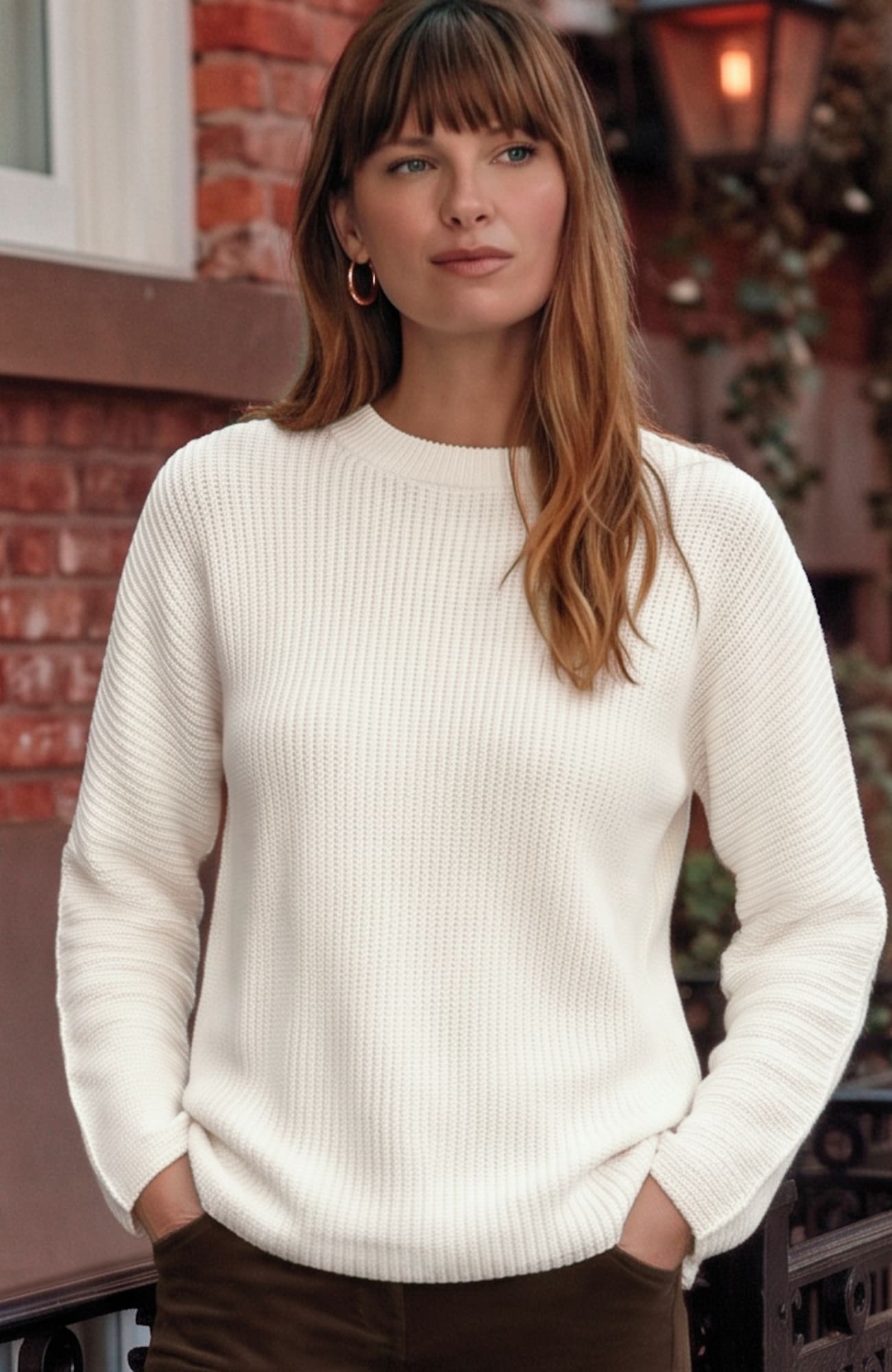 Women's Plus Size High-Crew-Neck Sweater (Neutral) (Size: 4X) J. Jill