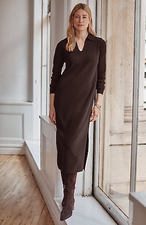 Image for Split-Collar Sweaterdress
