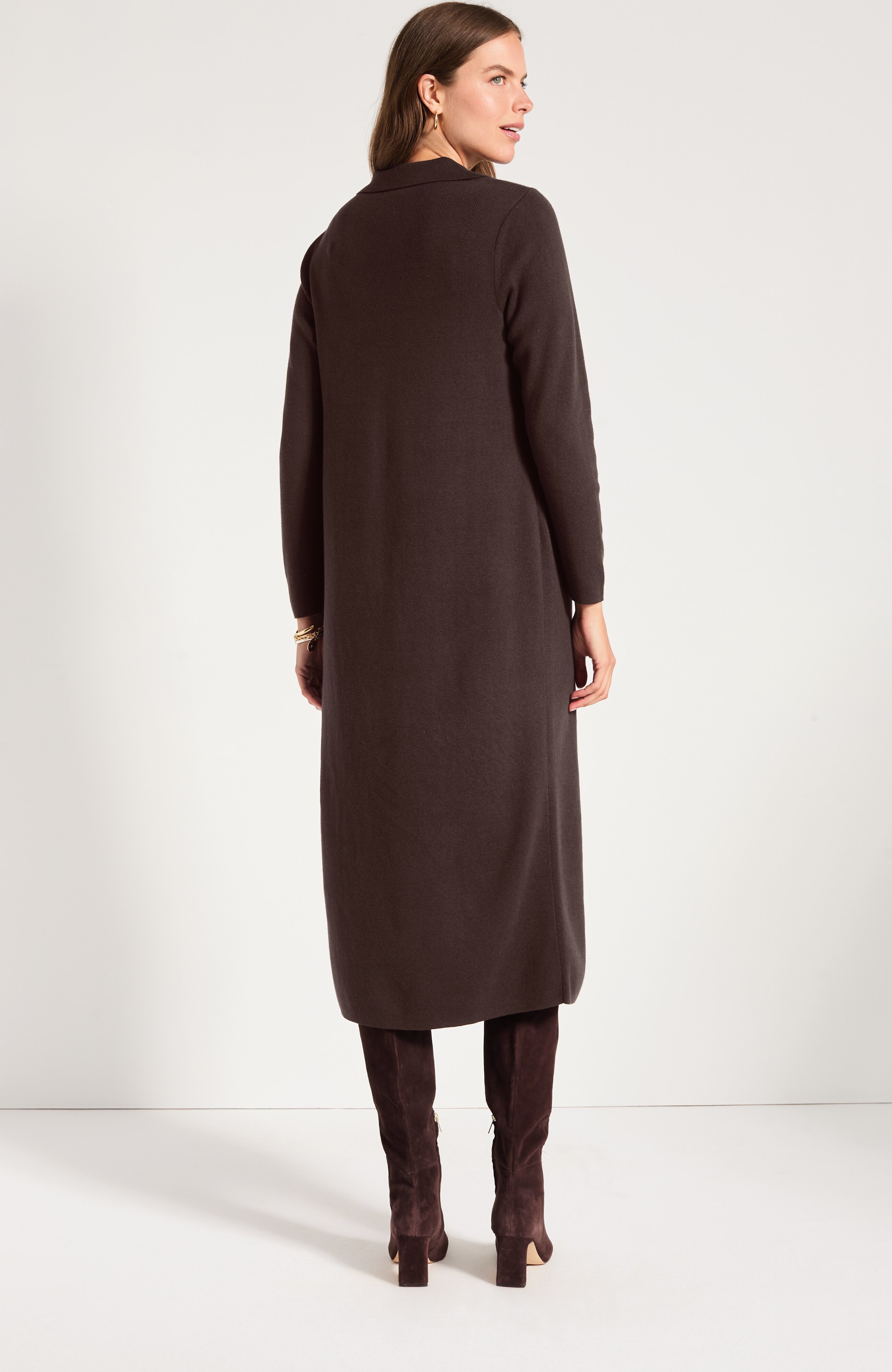 Split-Collar Sweaterdress