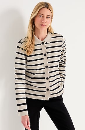 Image for Ribbed Button-Front Top