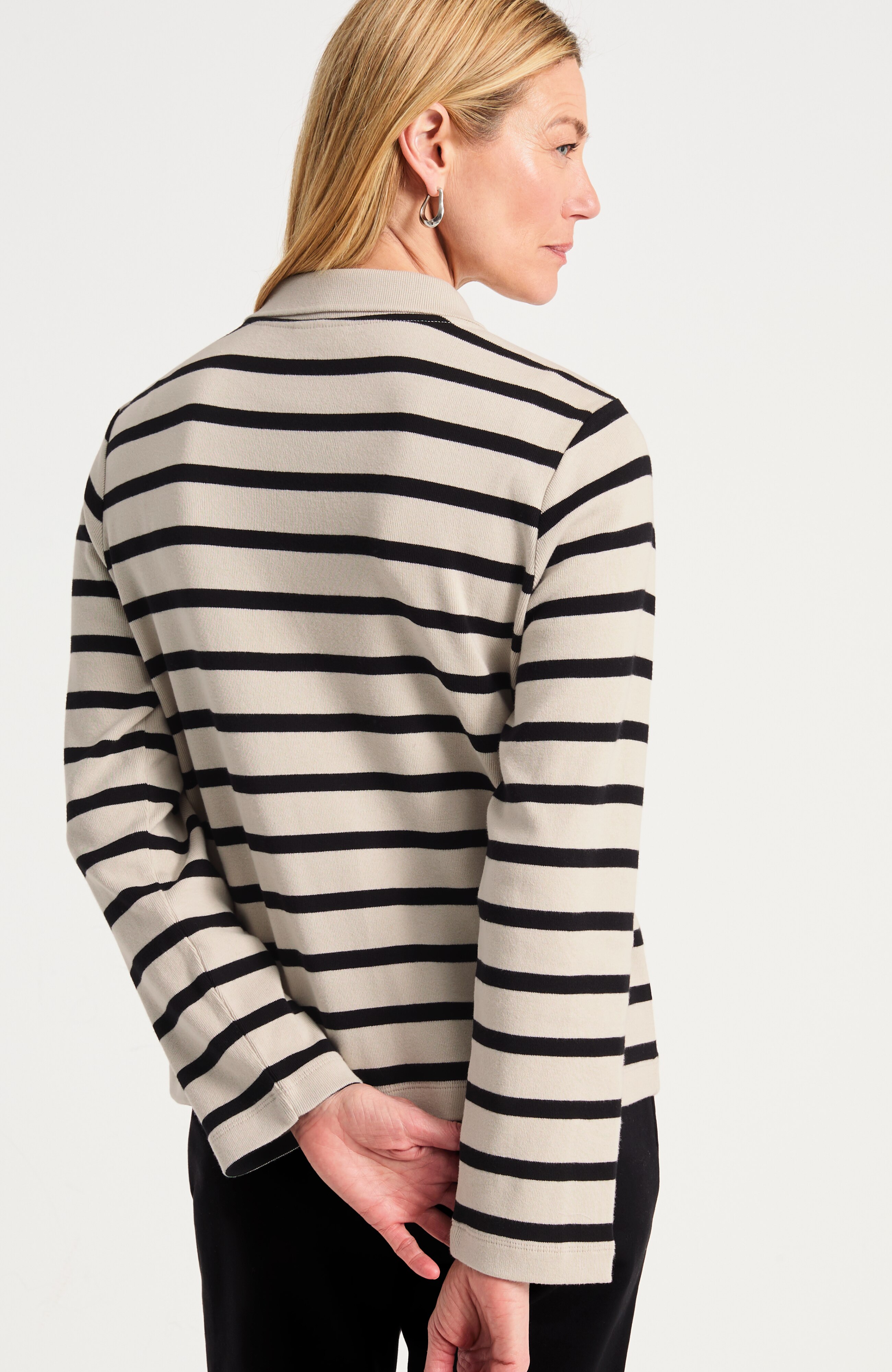 Ribbed Button-Front Top