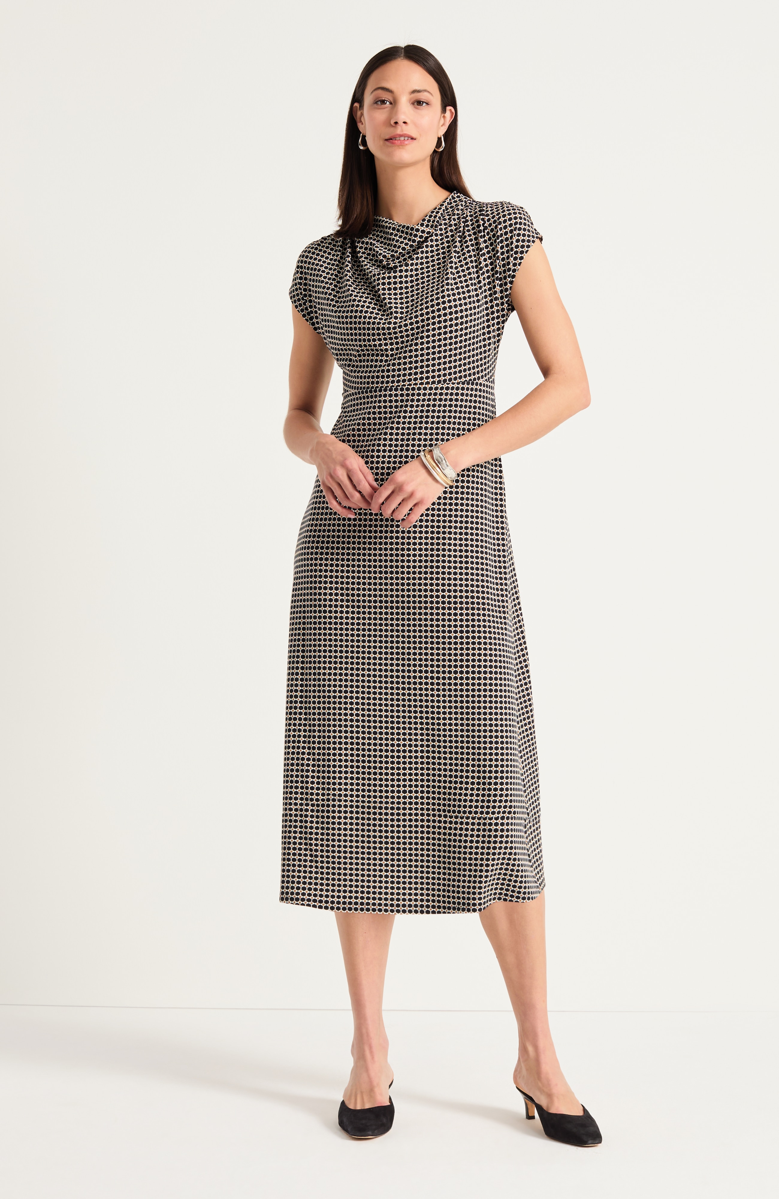 Cowl-Neck Dress