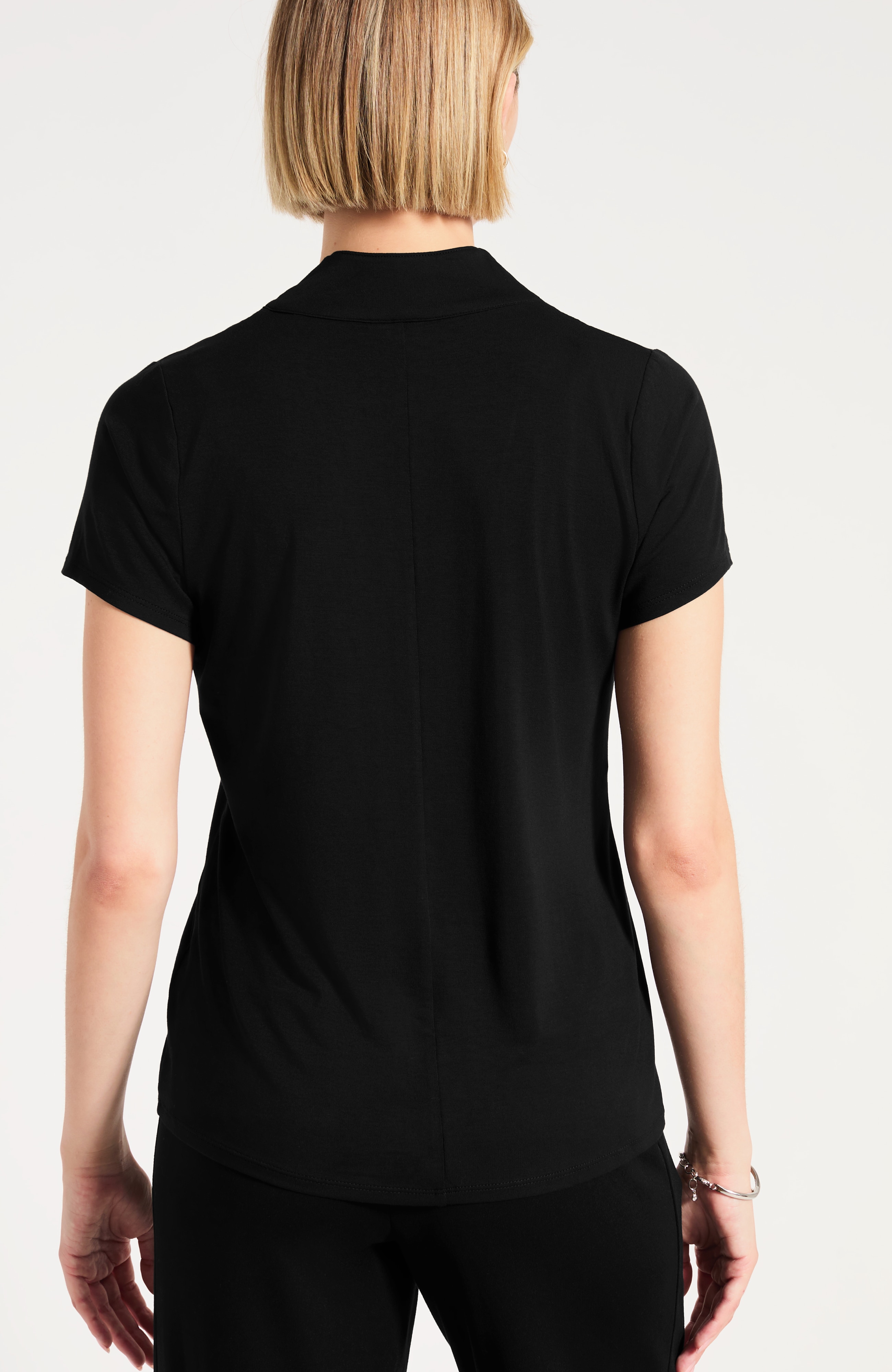 Pleated V-Neck Top