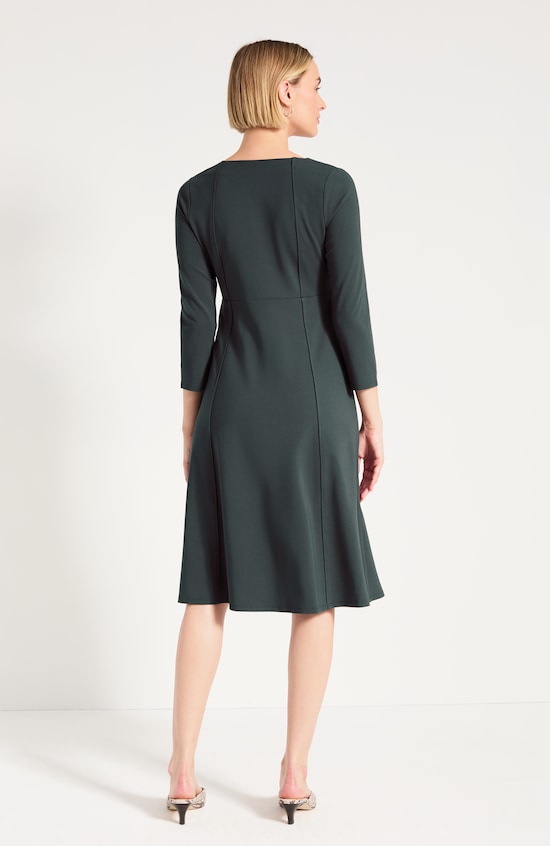 Knit Split-Neck Dress