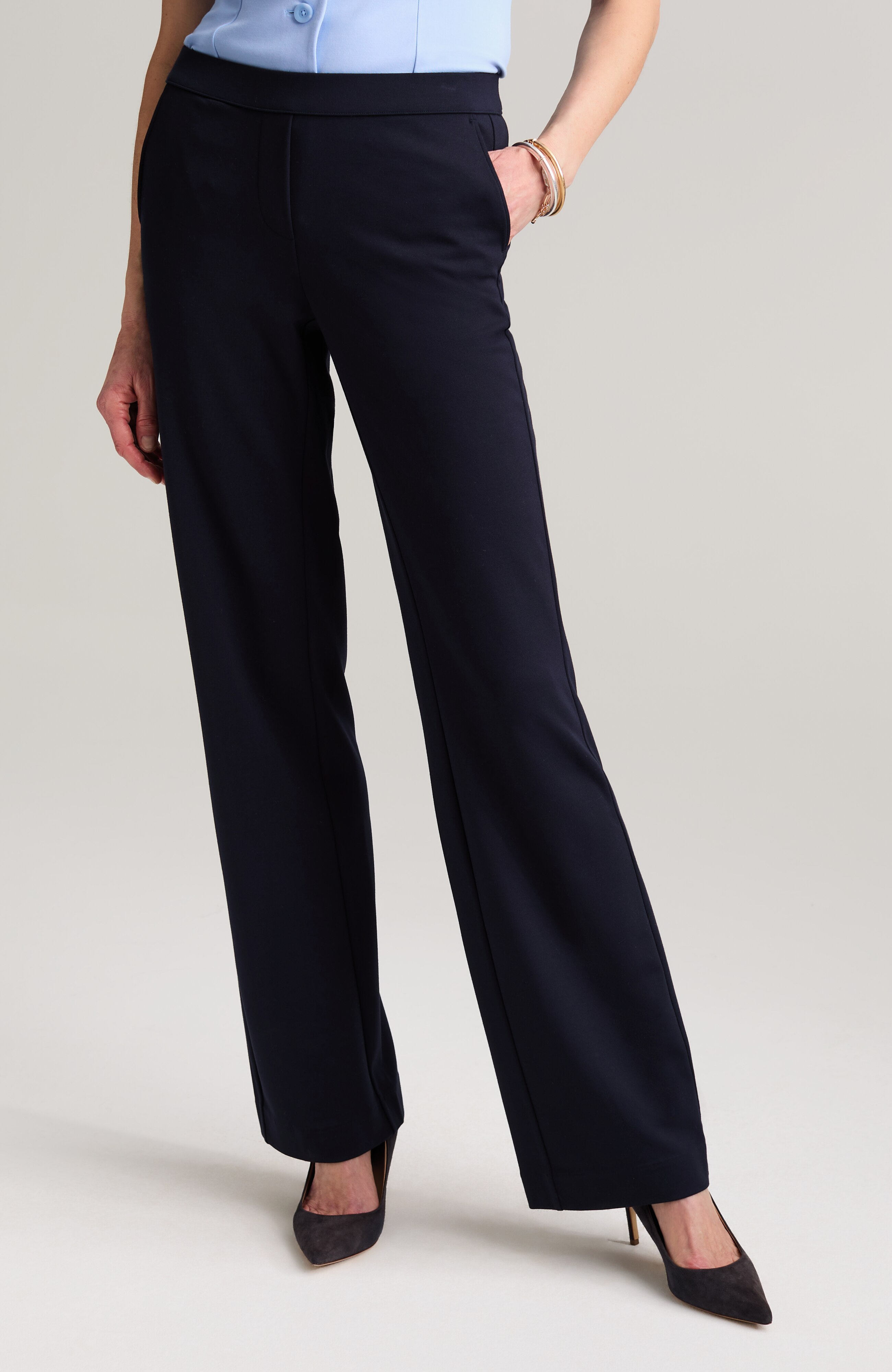 WE pull-on double-face jersey pant | JJill