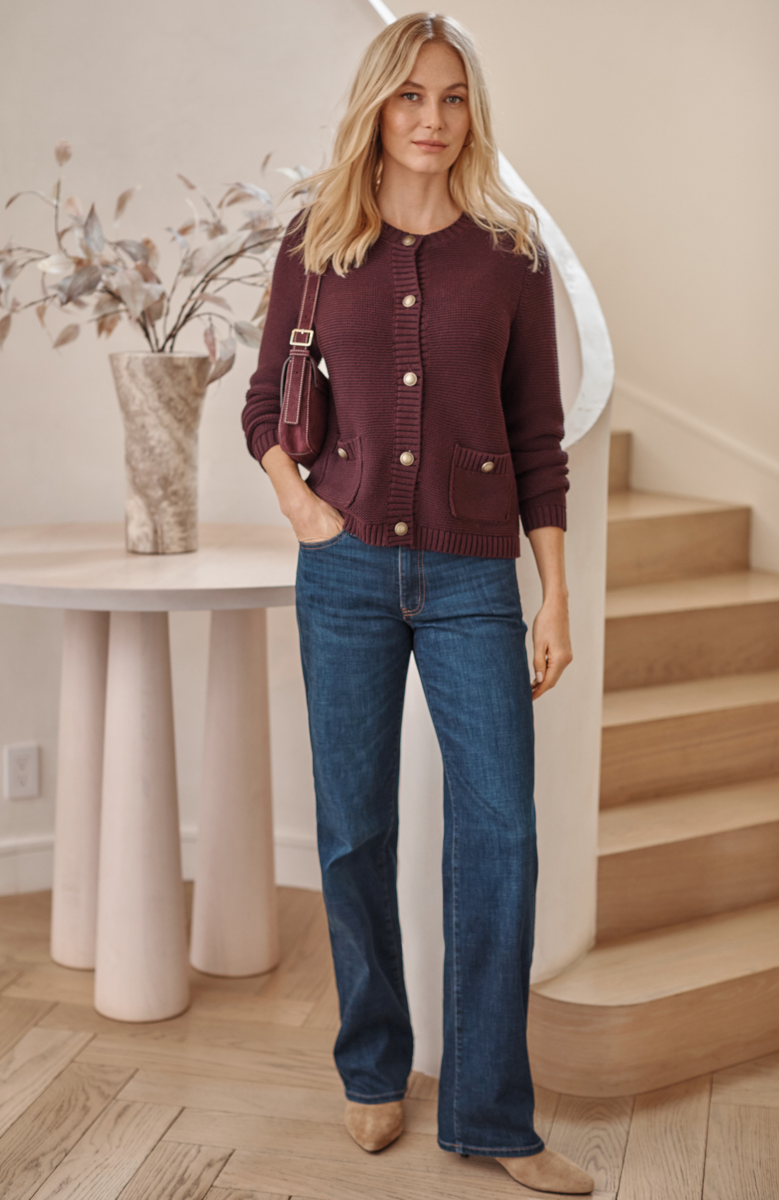 Authentic Fit Wide-Leg Jeans