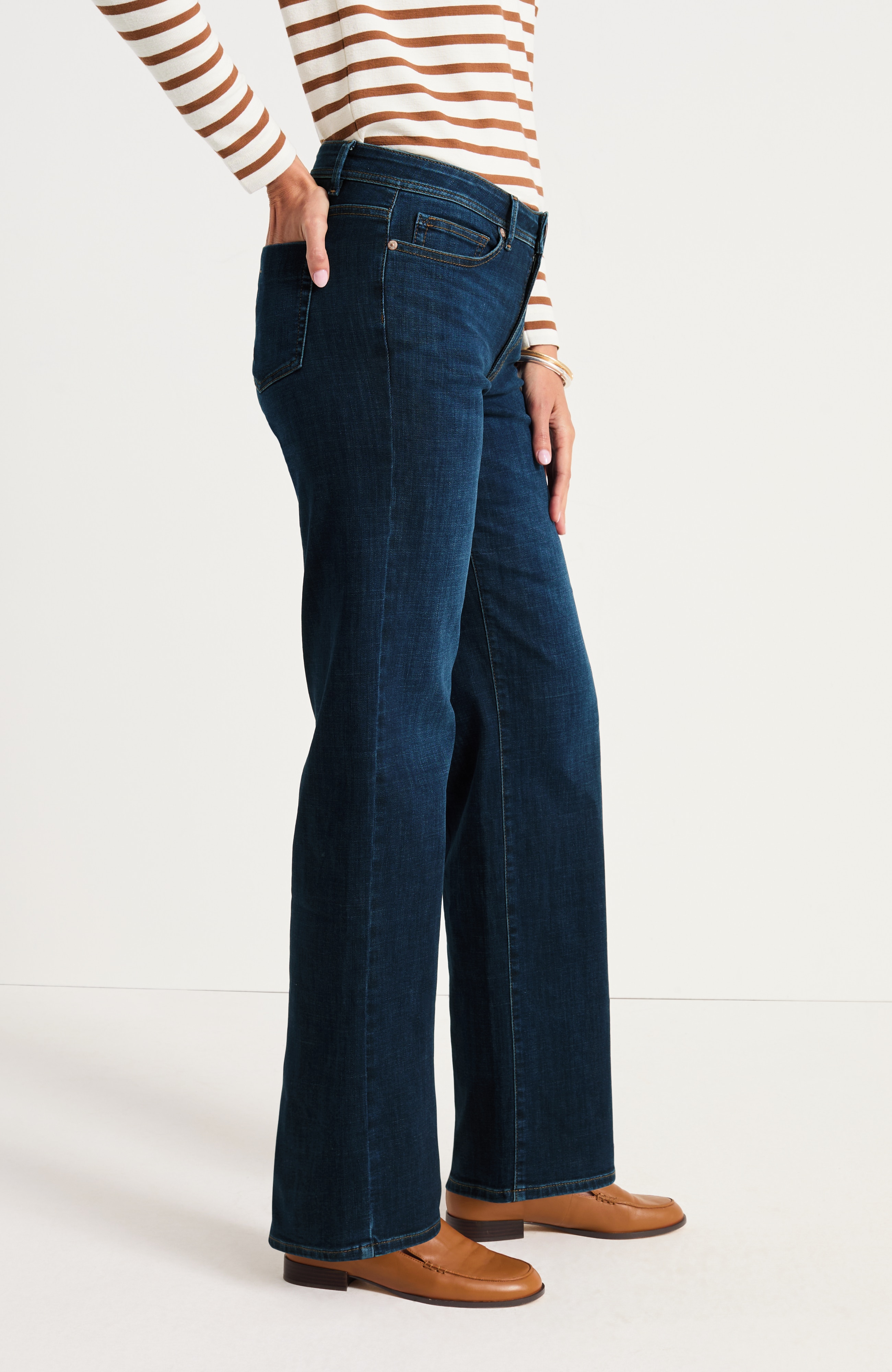 Authentic Fit Wide-Leg Jeans