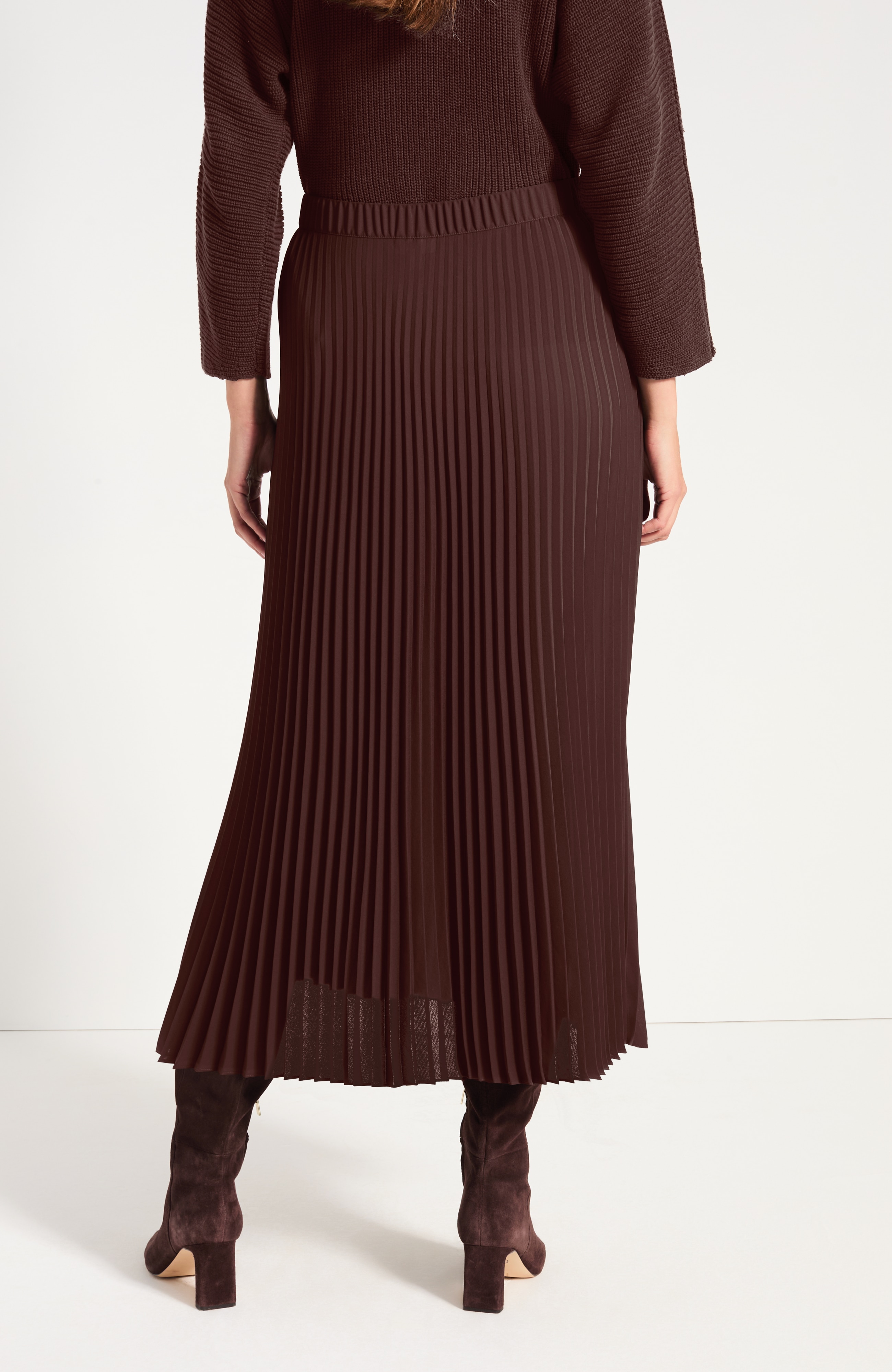 Sunburst-Pleated Skirt