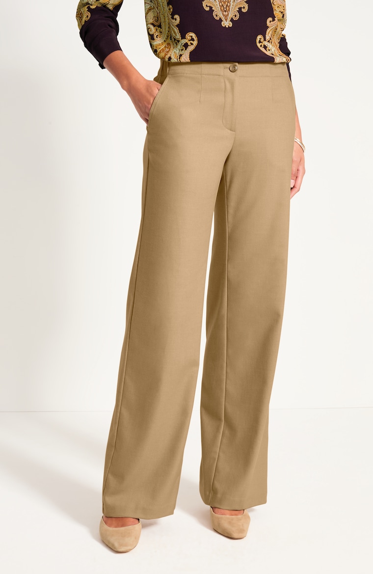 Primary view of the brushed wide-leg trouser