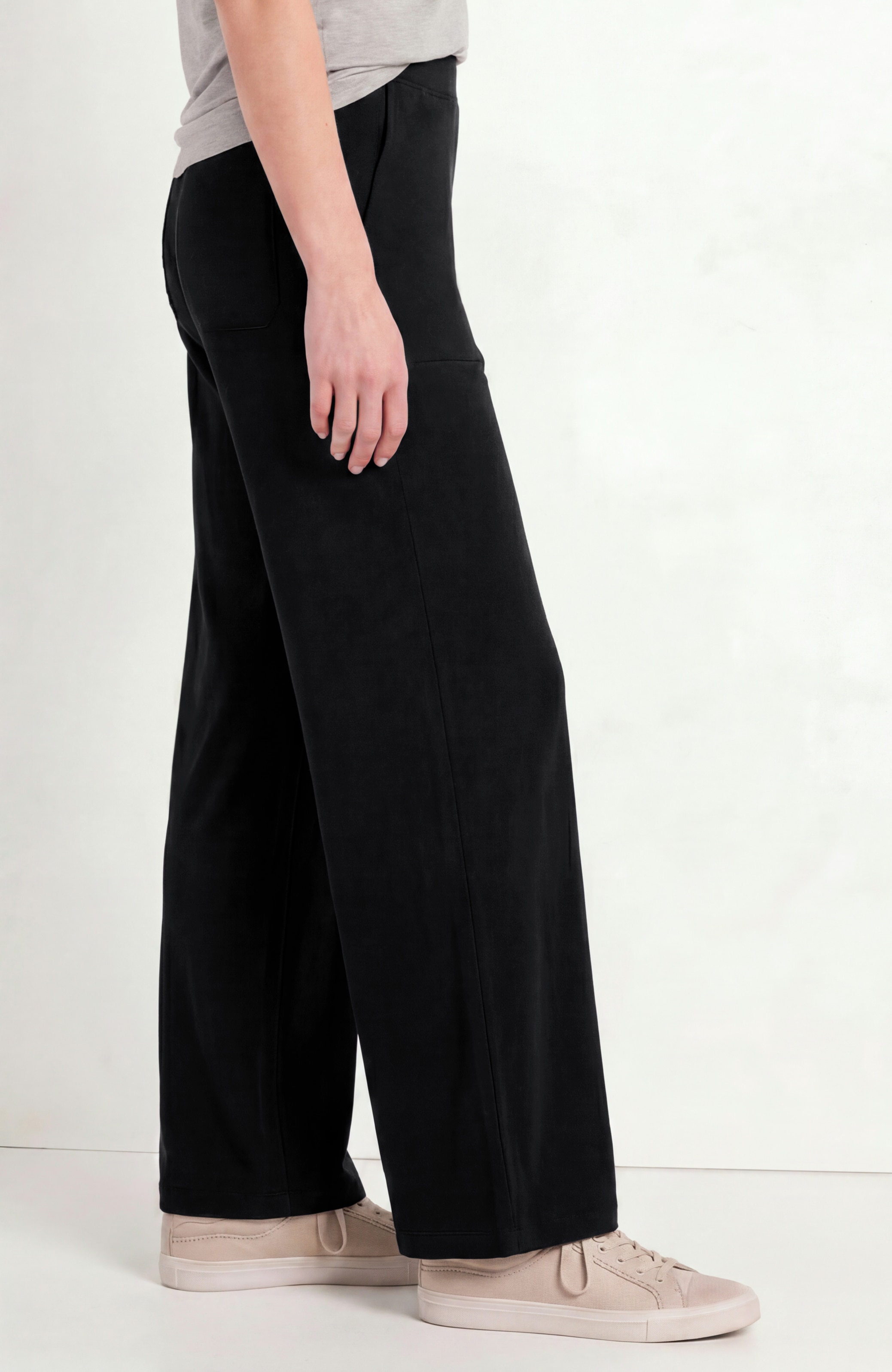 Sandwashed Wide-Leg Pants