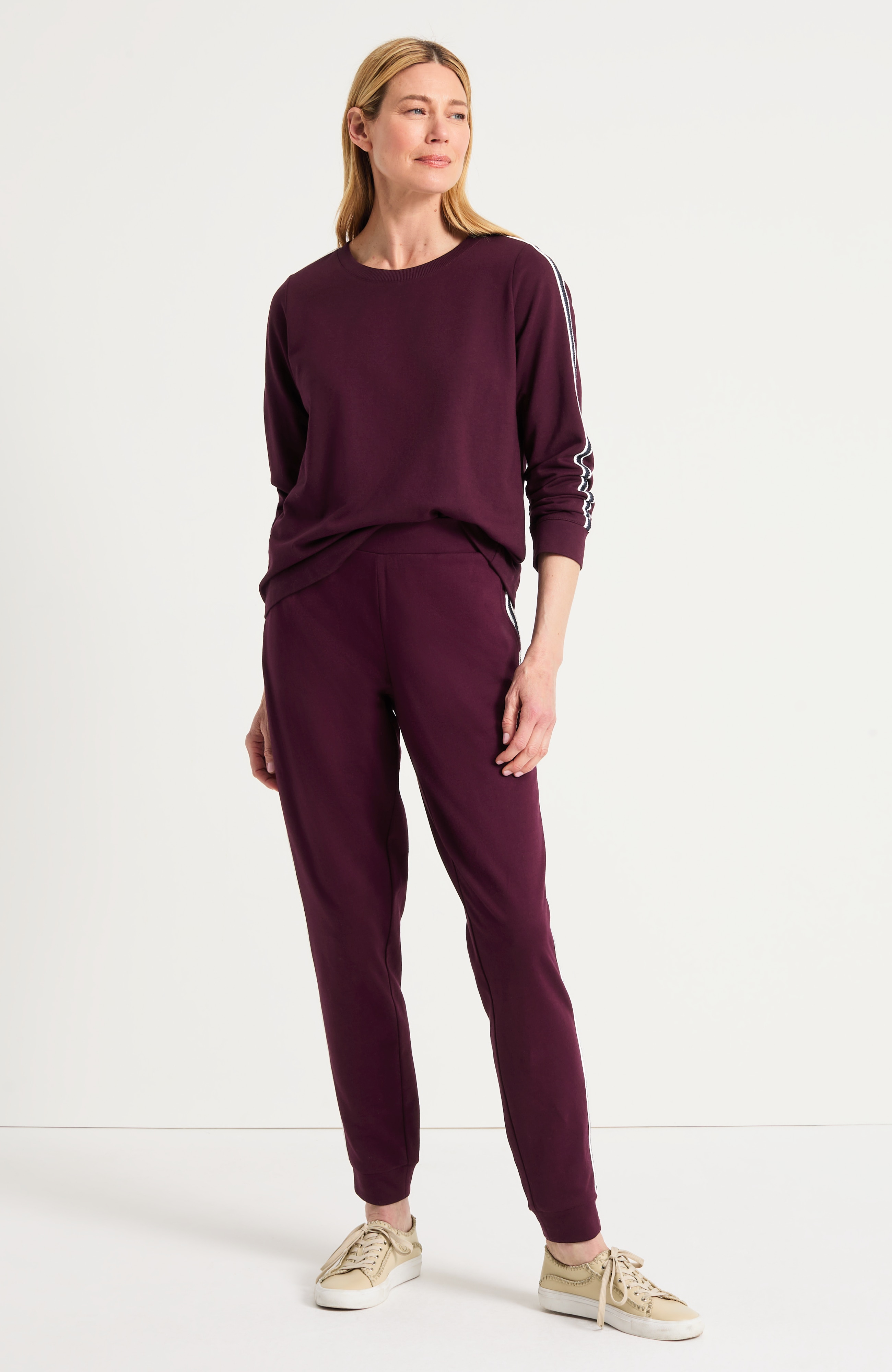 Contrast-Trim Pullover