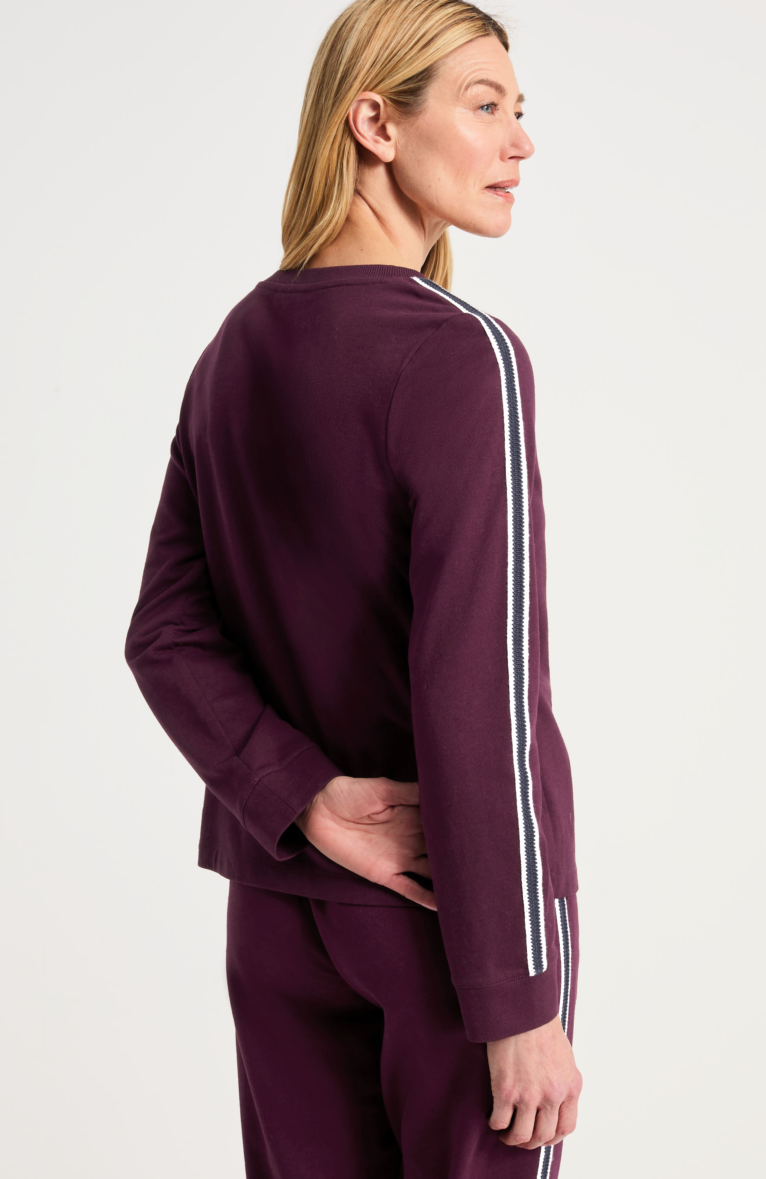 Contrast-Trim Pullover