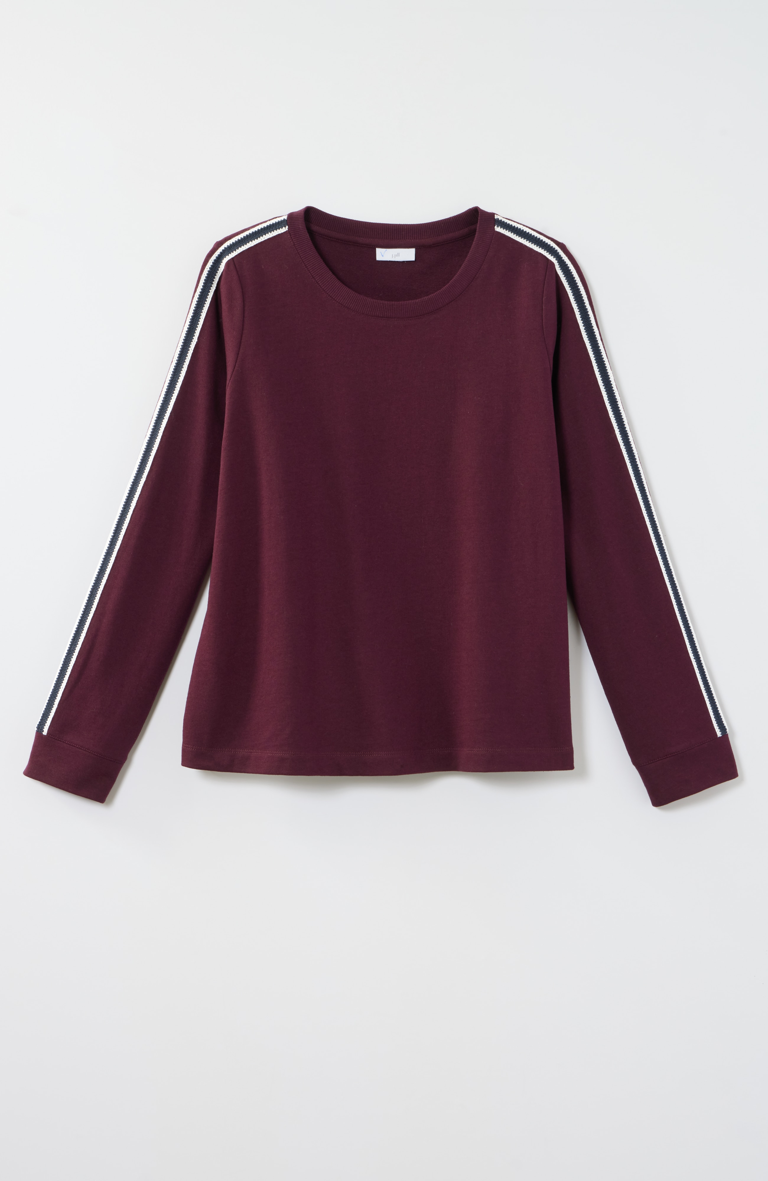 Contrast-Trim Pullover