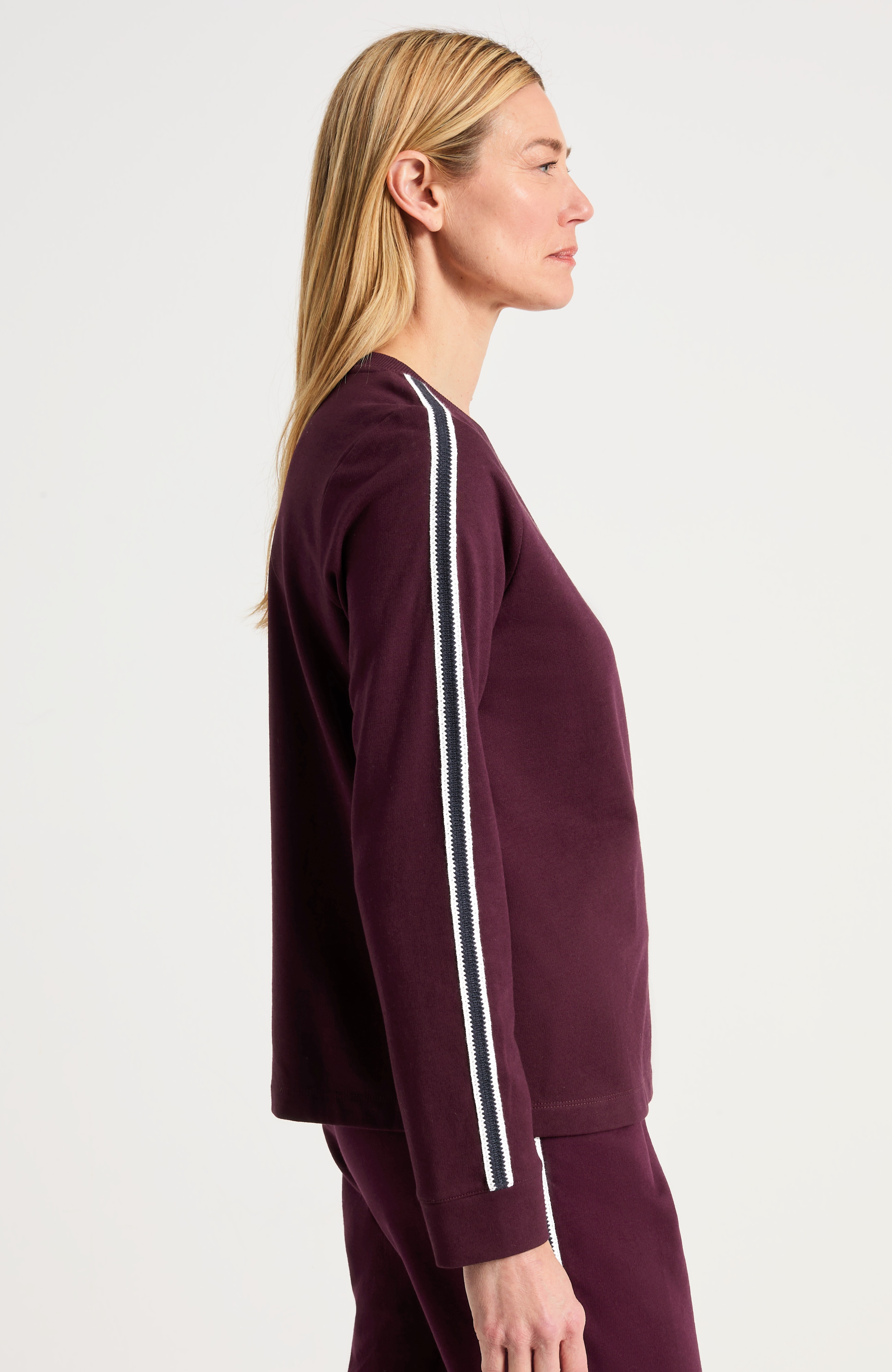 Contrast-Trim Pullover