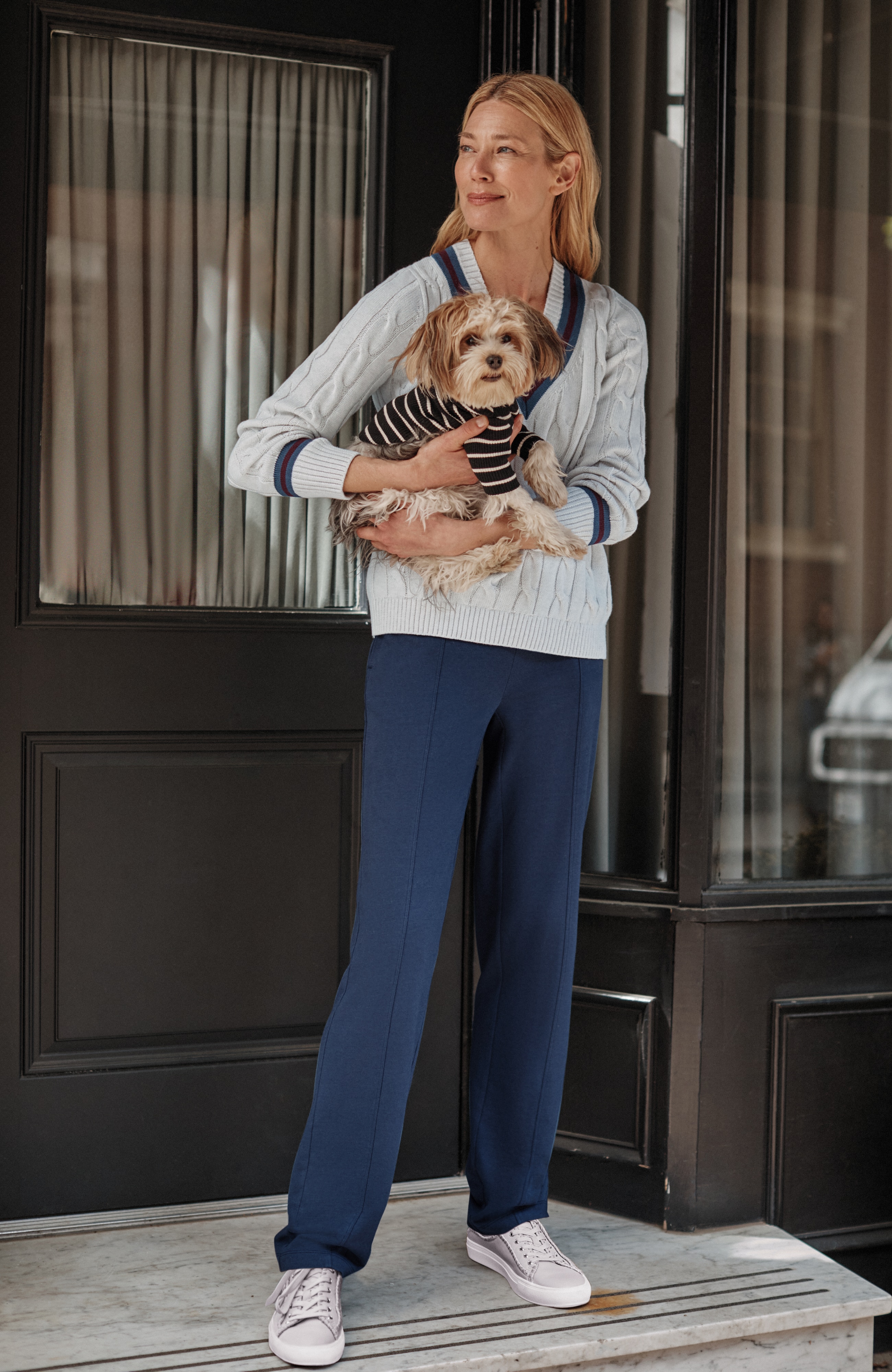 French Terry Straight-Leg Pant | JJill