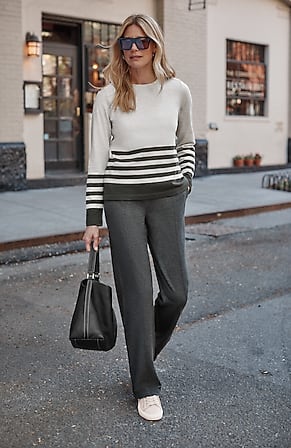 Image for French Terry Straight-Leg Pant