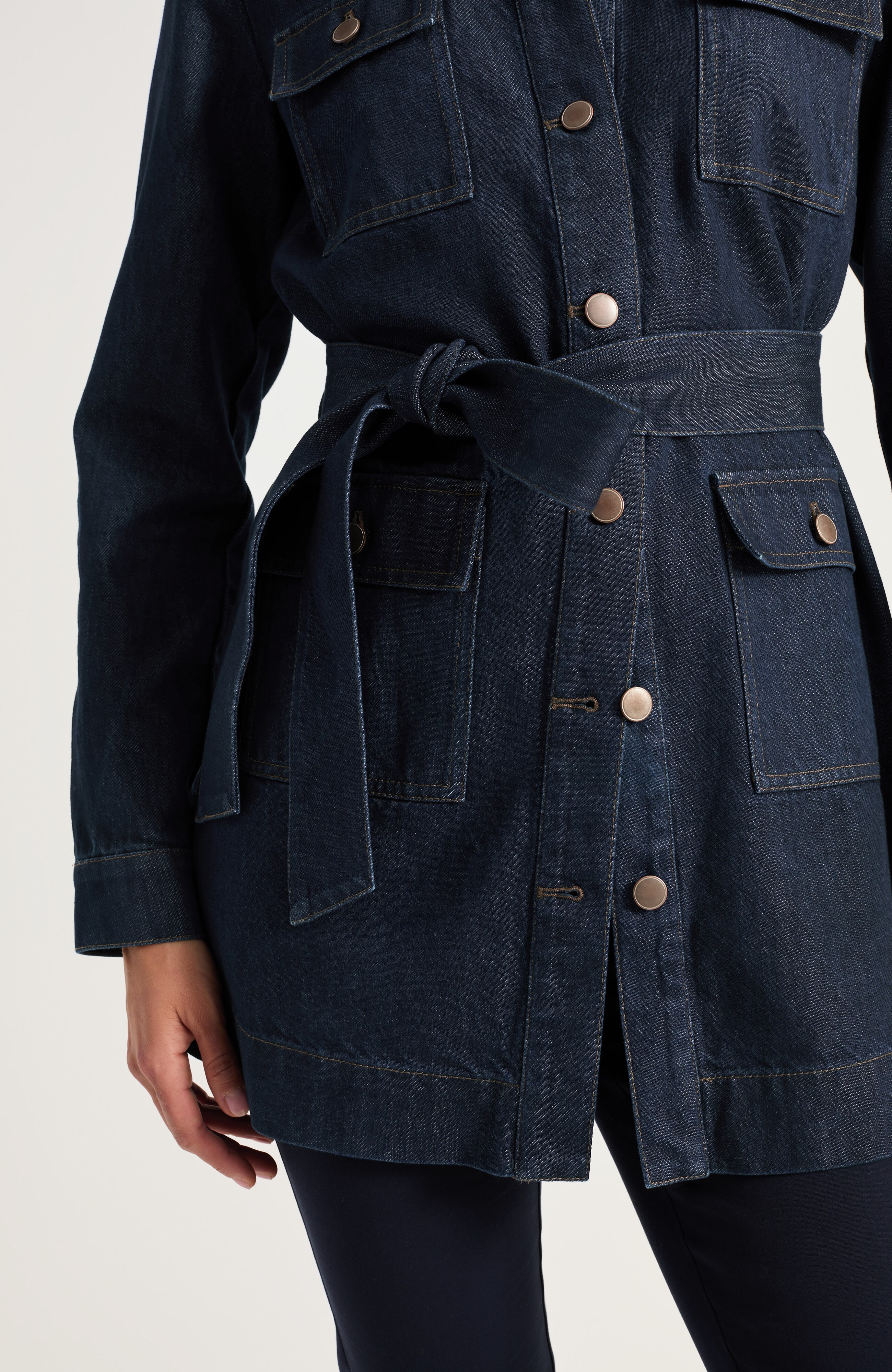Belted Denim Jacket | JJill