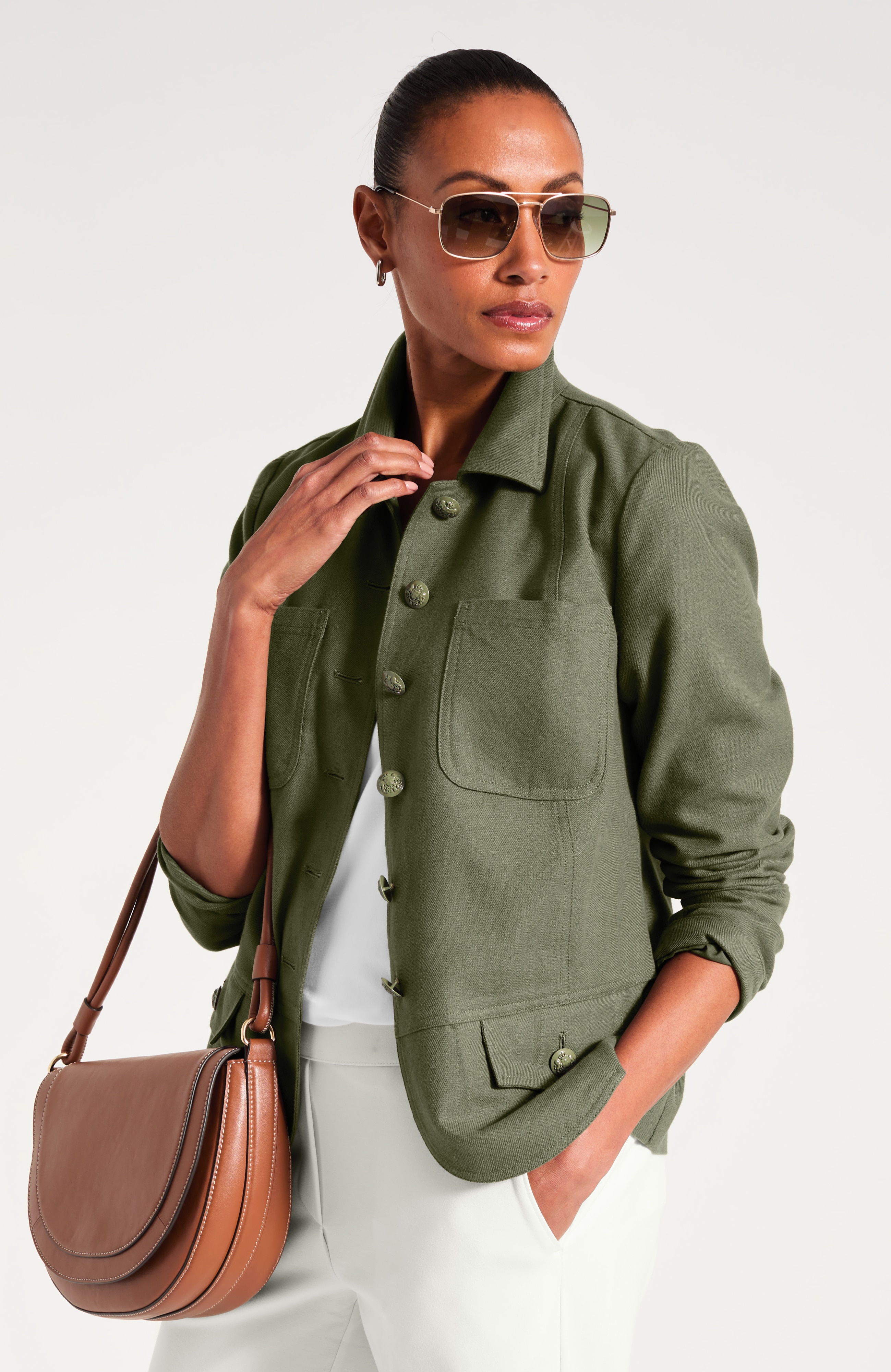 Wool-Blend Officer Jacket